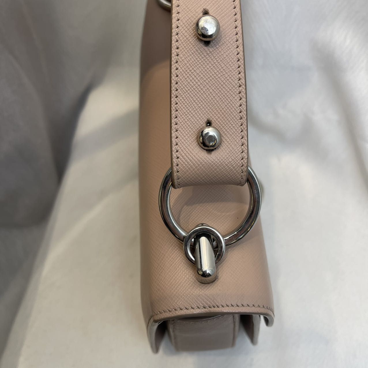 Prada Prada Pink Saffiano Leather Handle Bag One Size Size ONE SIZE - 7 Thumbnail