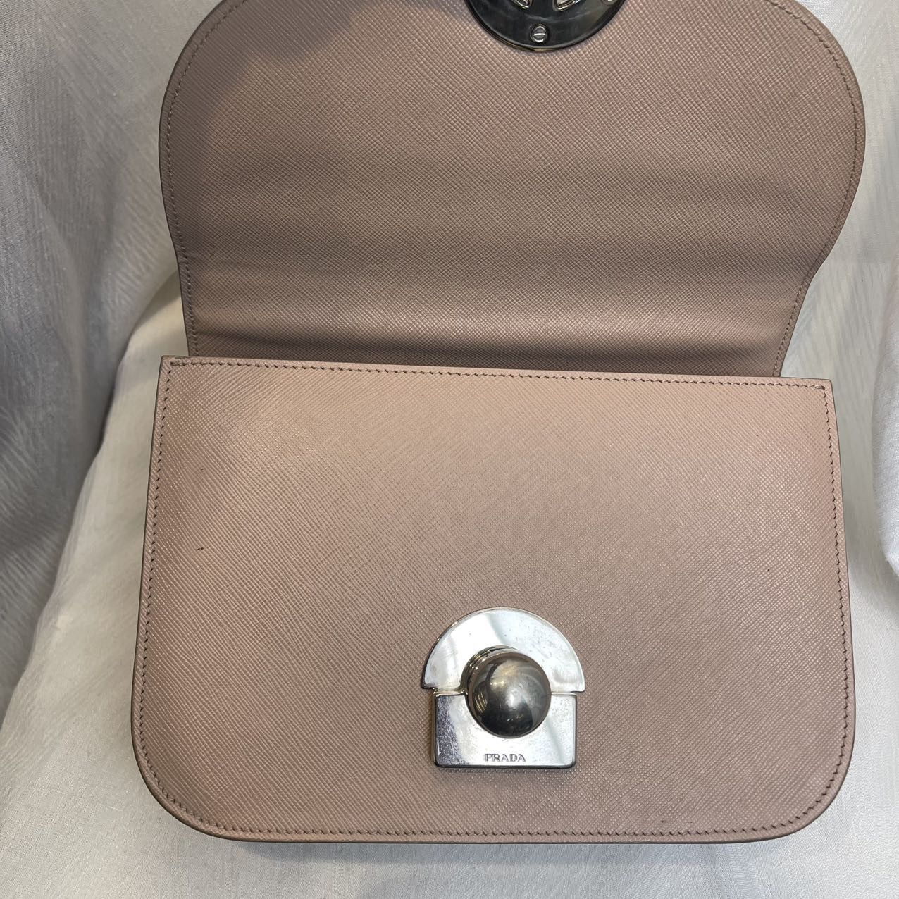 Prada Prada Pink Saffiano Leather Handle Bag One Size Size ONE SIZE - 9 Thumbnail
