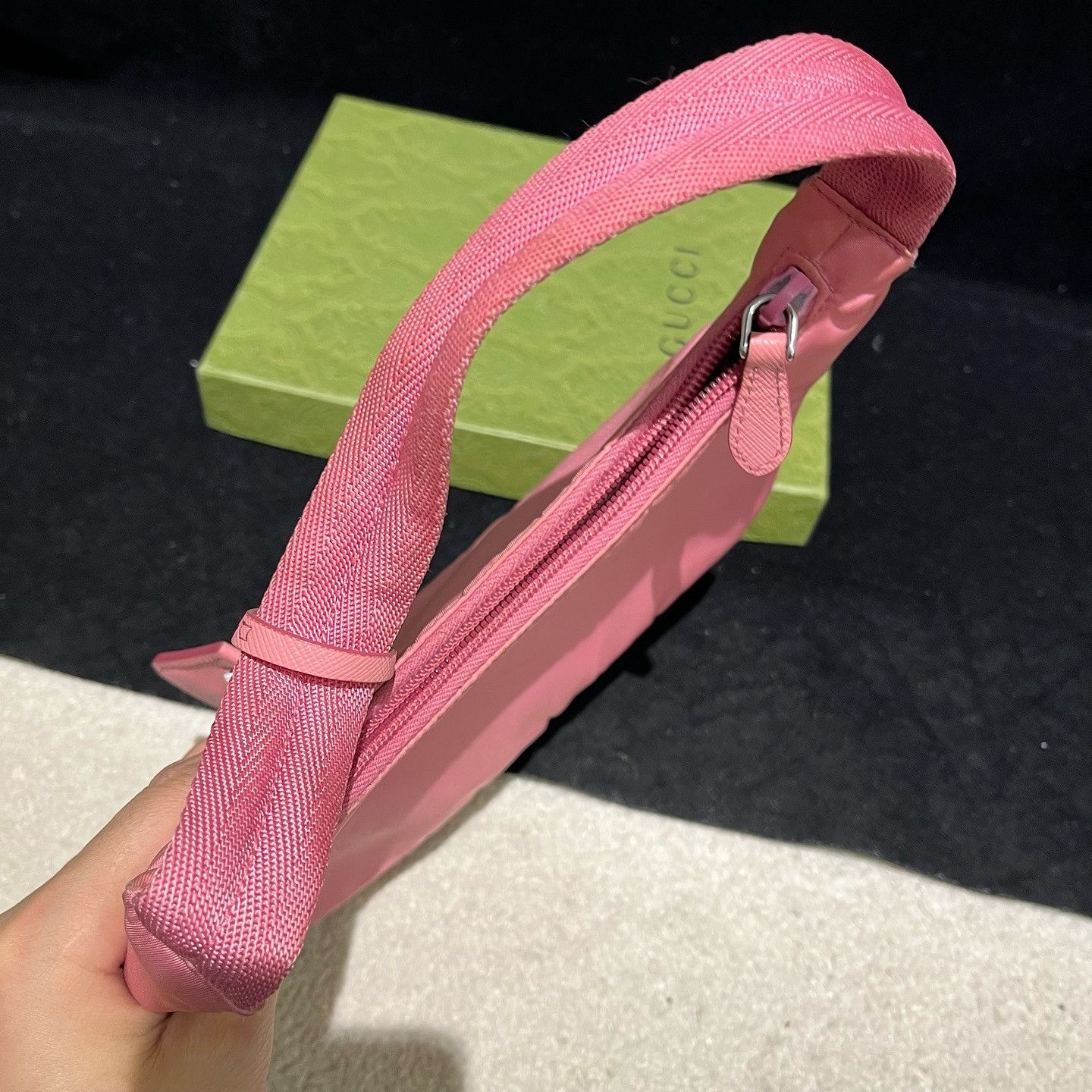 Prada Prada Re-Edition 2000 Pink Nylon Shoulder Bag Size ONE SIZE - 8 Thumbnail
