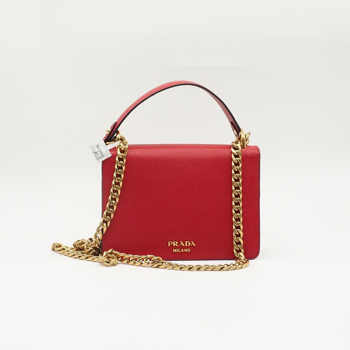 Prada Prada Saffiano Leather Handle Bag Size ONE SIZE - 3 Thumbnail