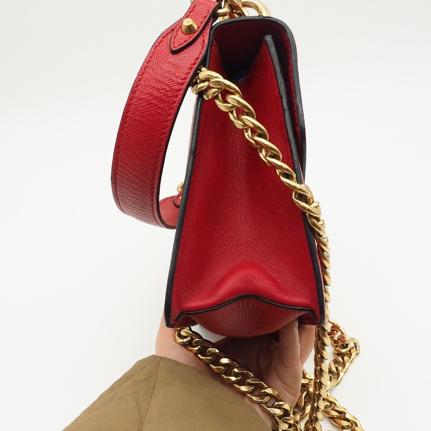 Prada Prada Saffiano Leather Handle Bag Size ONE SIZE - 10 Thumbnail
