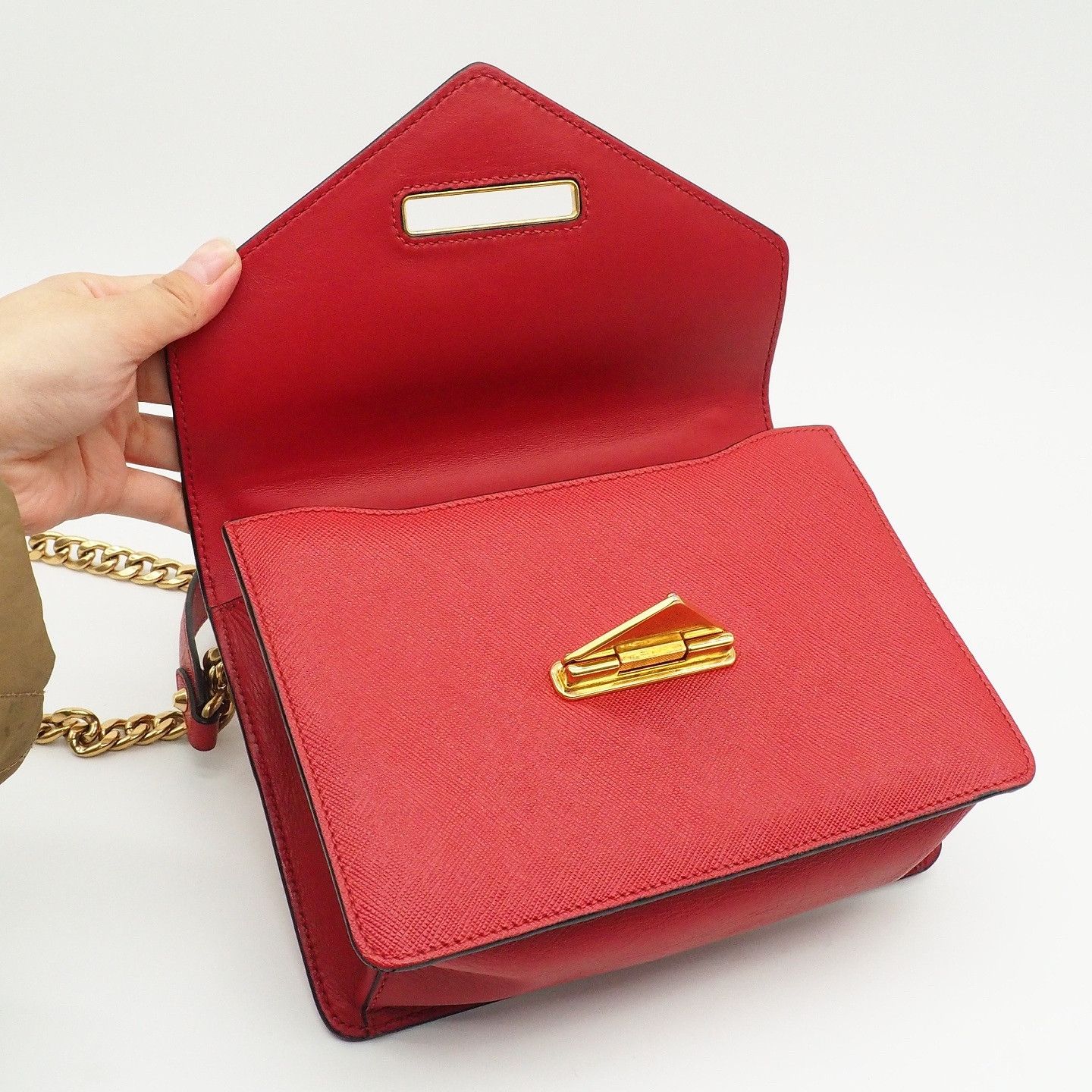 Prada Prada Saffiano Leather Handle Bag Size ONE SIZE - 11 Thumbnail