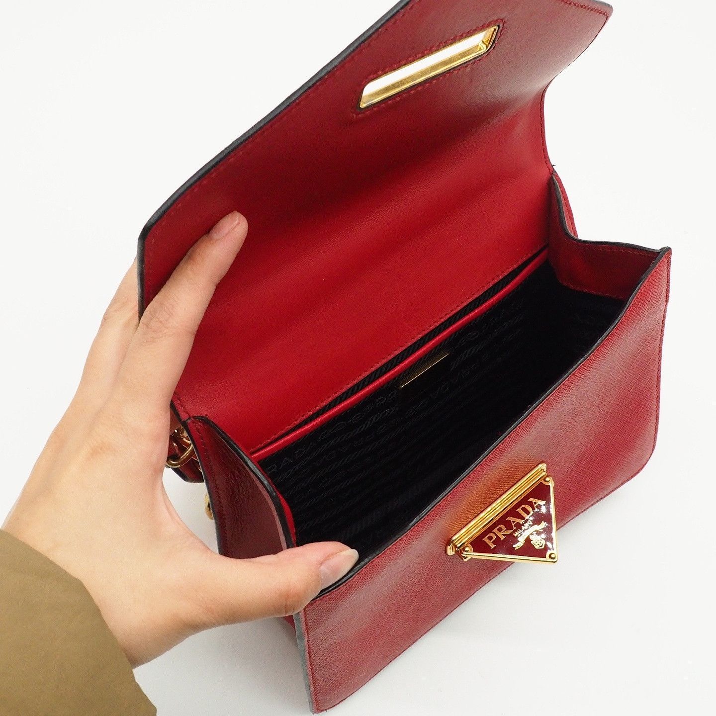 Prada Prada Saffiano Leather Handle Bag Size ONE SIZE - 6 Thumbnail