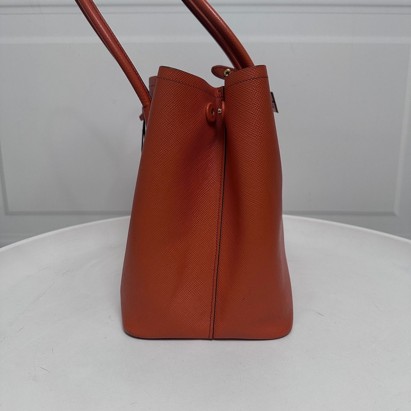 Prada Prada Orange Saffiano Tote Bag Size ONE SIZE - 7 Thumbnail