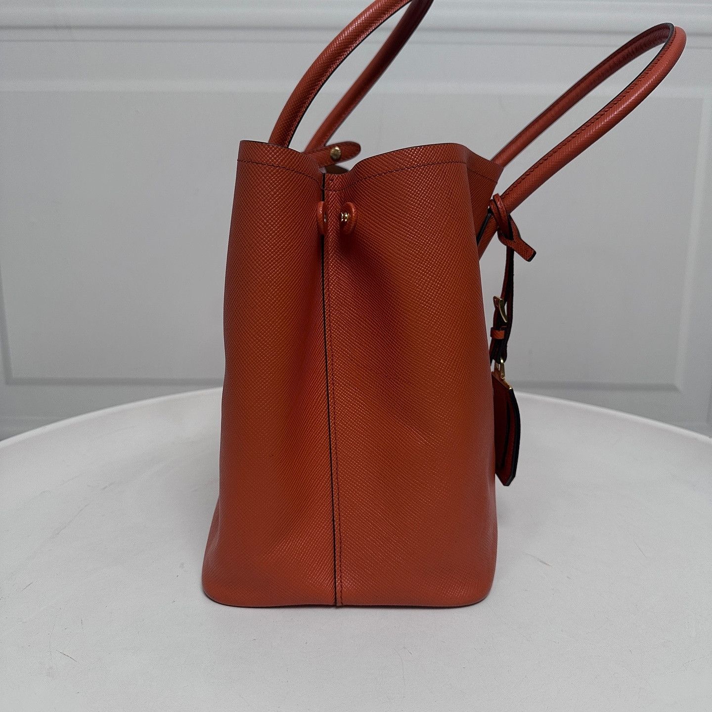 Prada Prada Orange Saffiano Tote Bag Size ONE SIZE - 8 Thumbnail