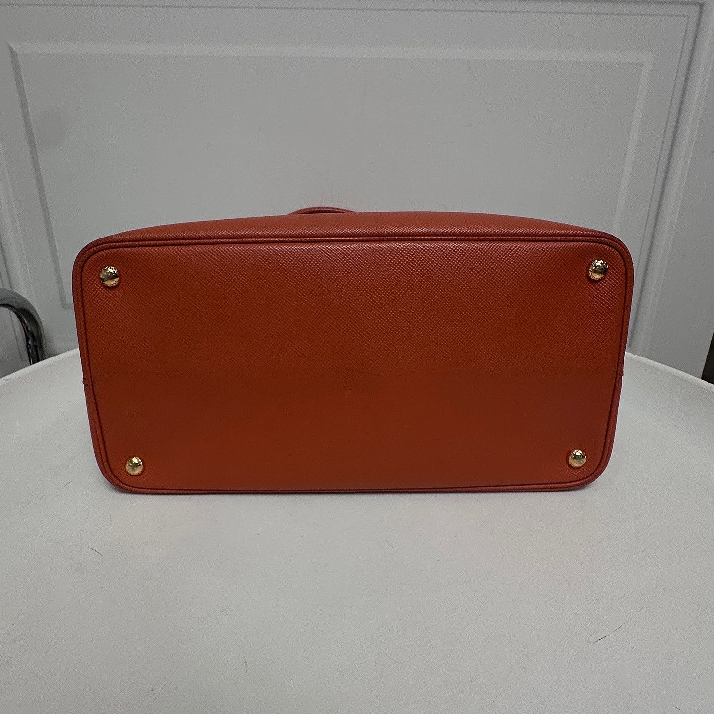 Prada Prada Orange Saffiano Tote Bag Size ONE SIZE - 4 Thumbnail