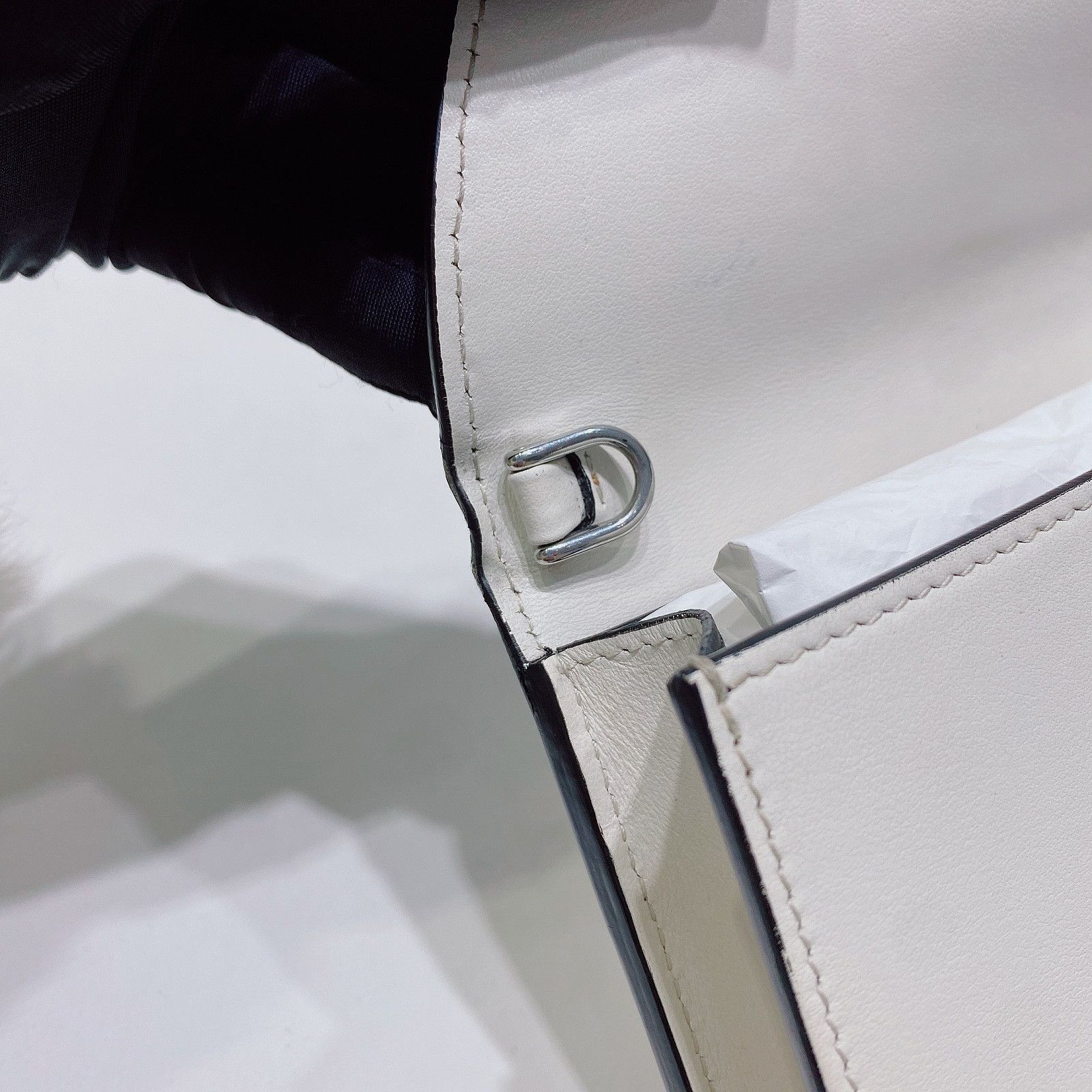 Prada Prada Studded White Shoulder Bag One Size Size ONE SIZE - 12 Thumbnail