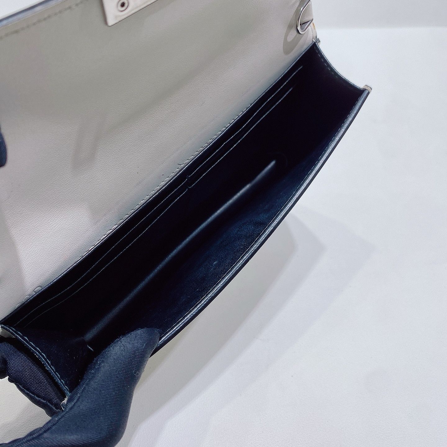 Prada Prada Studded White Shoulder Bag One Size Size ONE SIZE - 5 Thumbnail