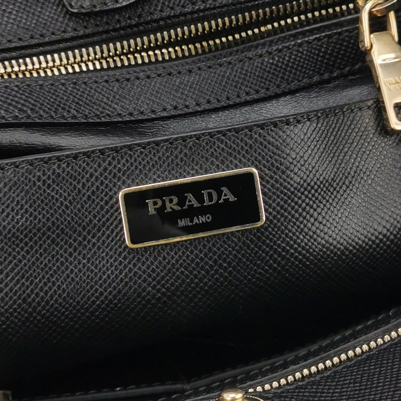 Prada Prada Saffiano Leather Handbag Black ONE SIZE Size ONE SIZE - 20 Thumbnail
