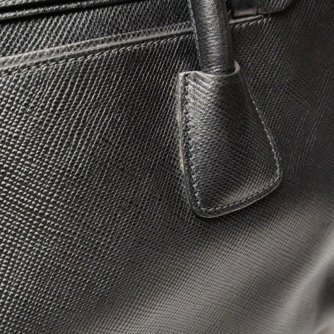 Prada Prada Saffiano Leather Handbag Black ONE SIZE Size ONE SIZE - 9 Thumbnail
