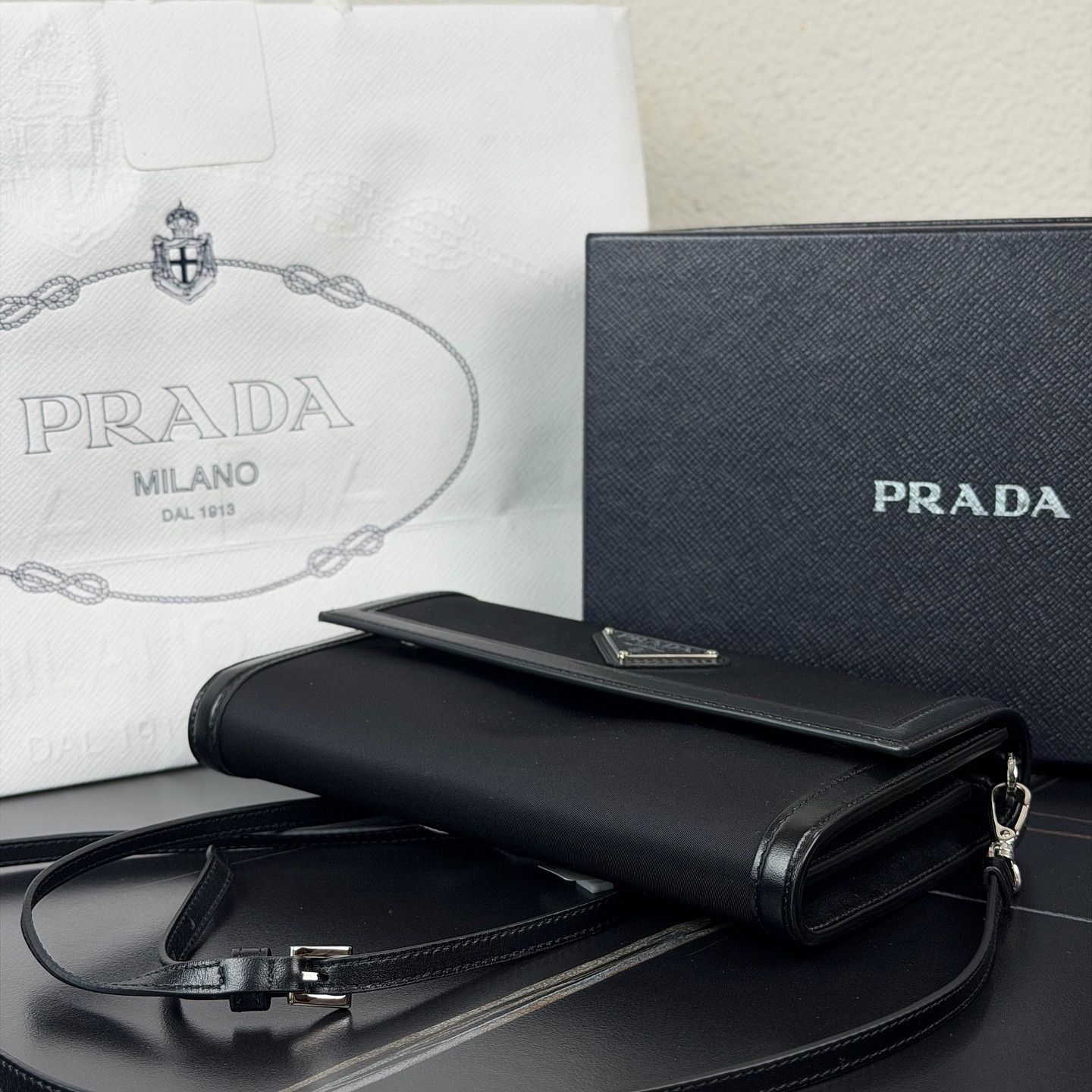 Prada Prada Triangle Logo Nylon Shoulder Bag Size ONE SIZE - 9 Thumbnail