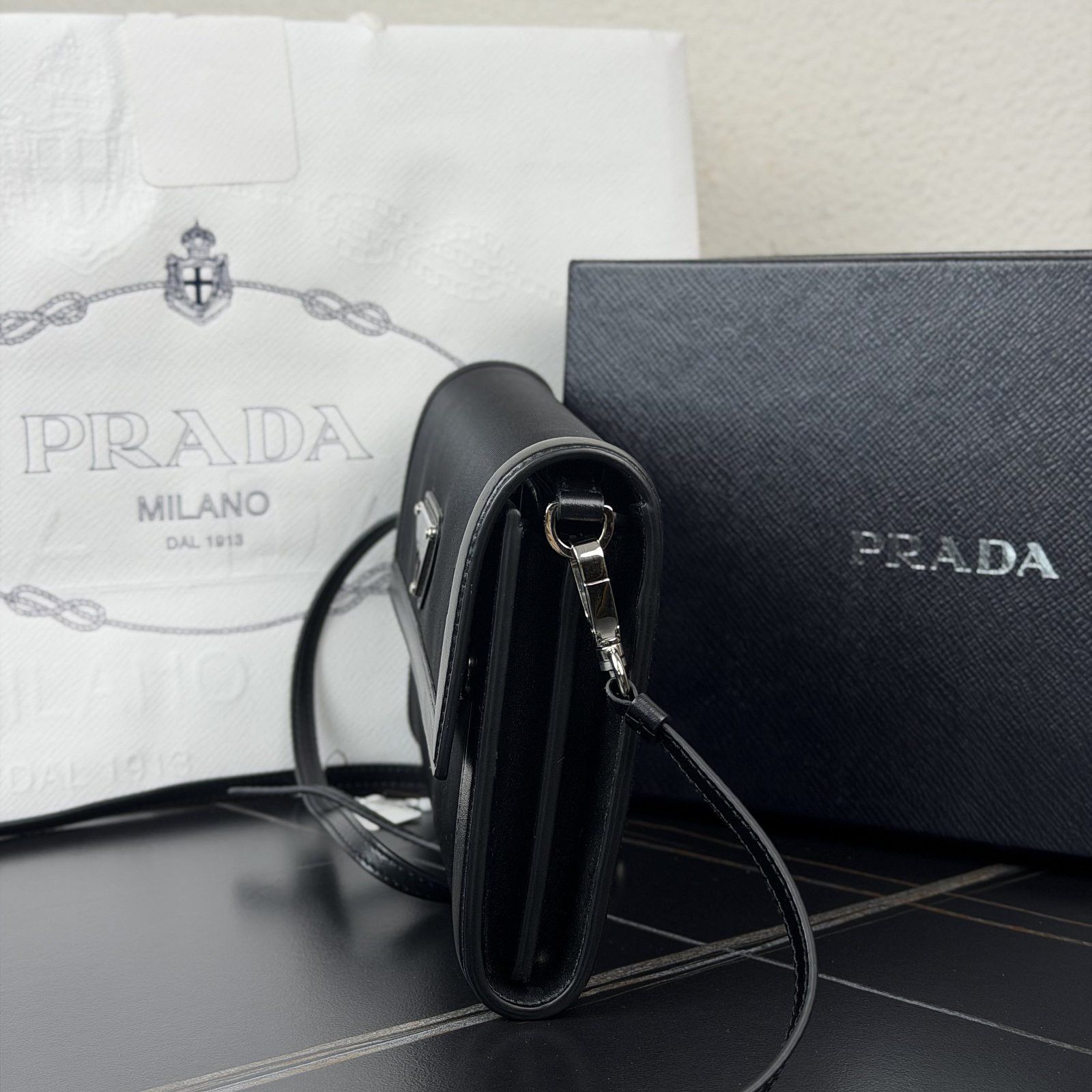Prada Prada Triangle Logo Nylon Shoulder Bag Size ONE SIZE - 8 Thumbnail