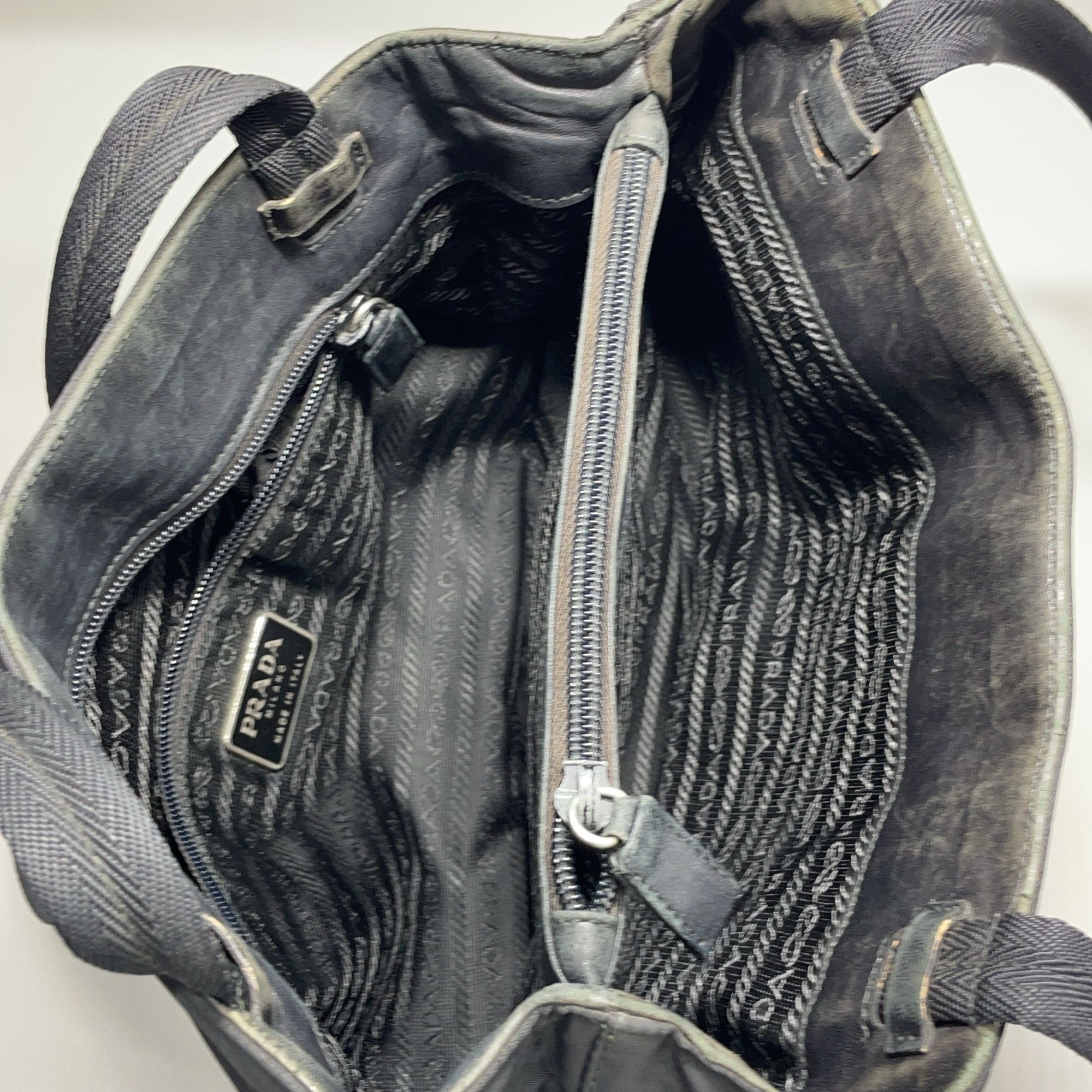 Prada Prada Black Nylon Tote Bag Size ONE SIZE - 11 Thumbnail