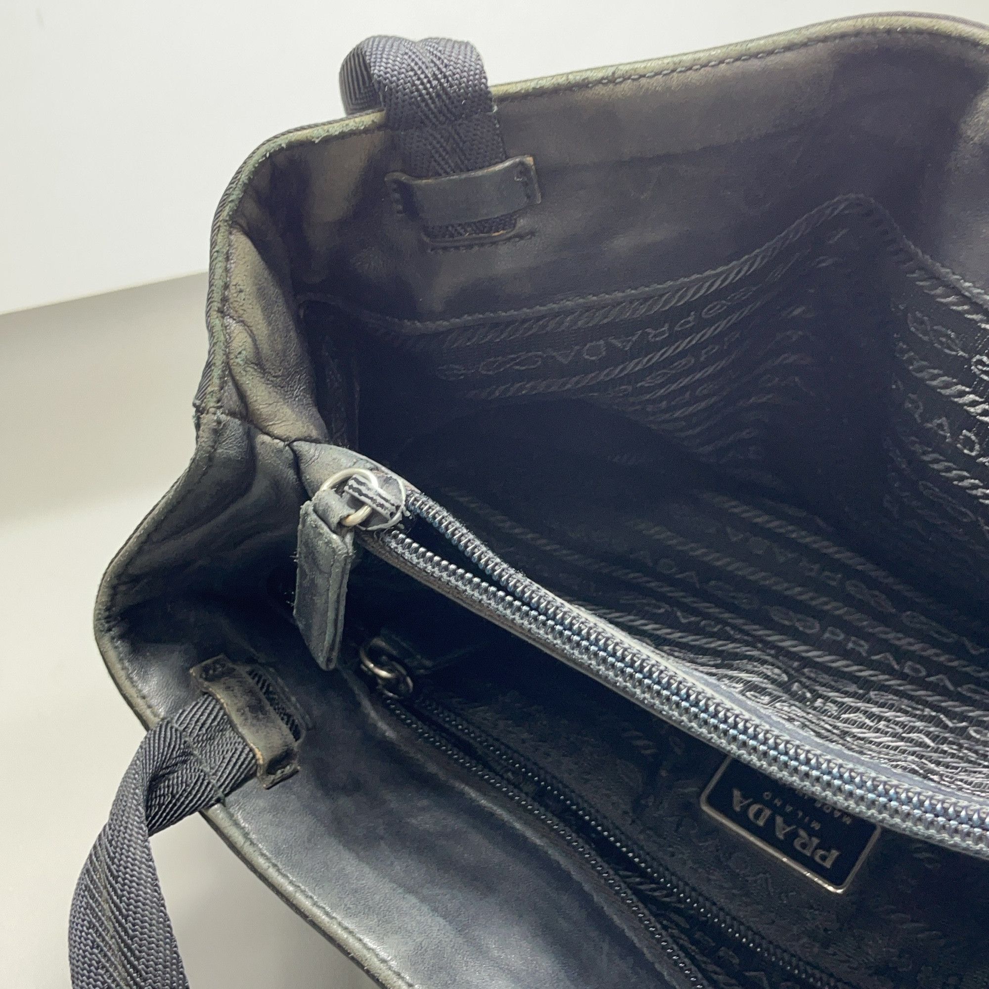 Prada Prada Black Nylon Tote Bag Size ONE SIZE - 10 Thumbnail