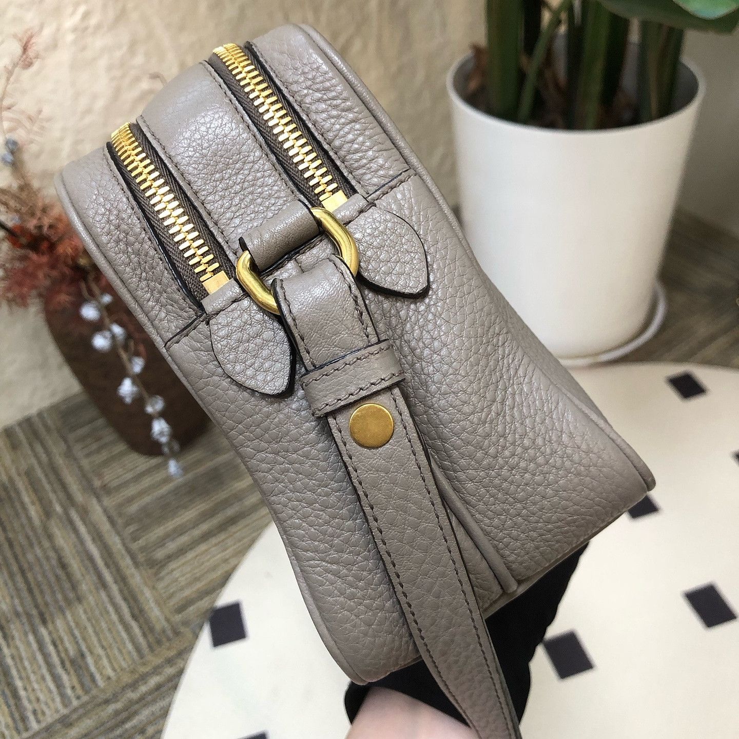 Prada Prada Pebbled Leather Camera Bag Size ONE SIZE - 11 Thumbnail
