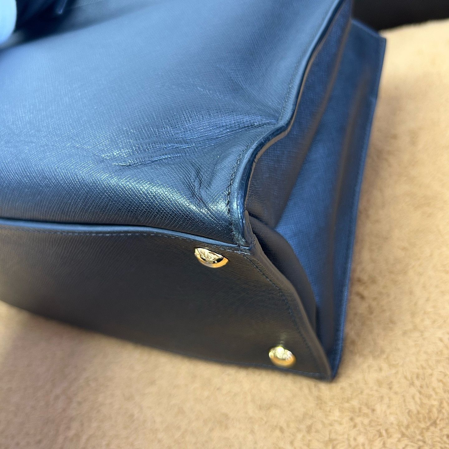 Prada Prada Saffiano Leather Handle Bag ONE SIZE Size ONE SIZE - 18 Thumbnail
