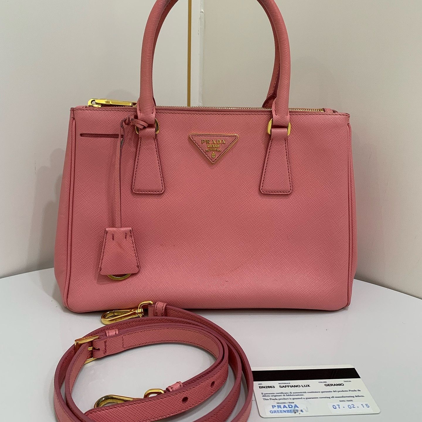 Prada PRADA Galleria Saffiano Lux Tote Bag Pink ONE SIZE Size ONE SIZE - 2 Thumbnail