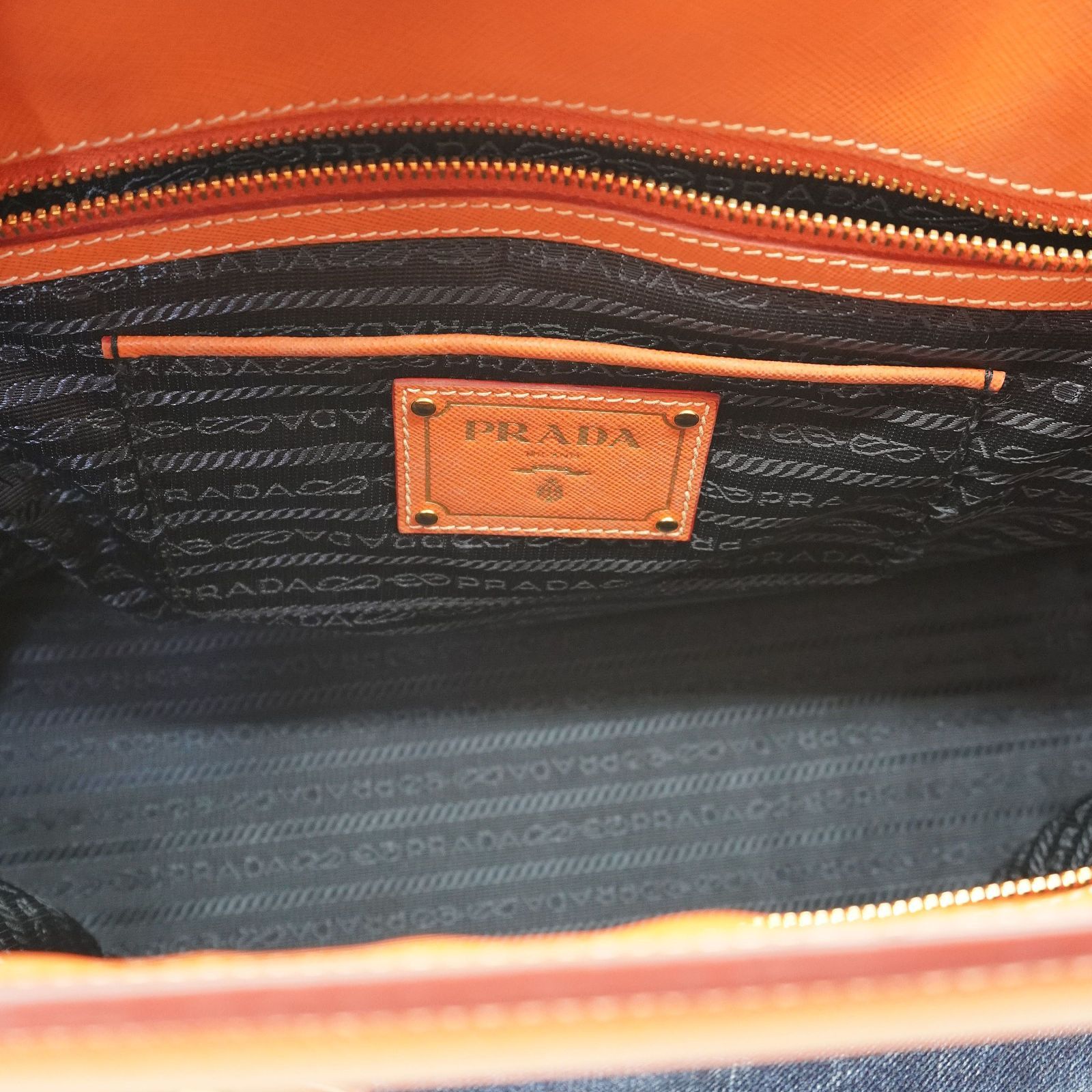 Prada Prada Denim Saffiano Tote Bag ONE SIZE Size ONE SIZE - 5 Thumbnail