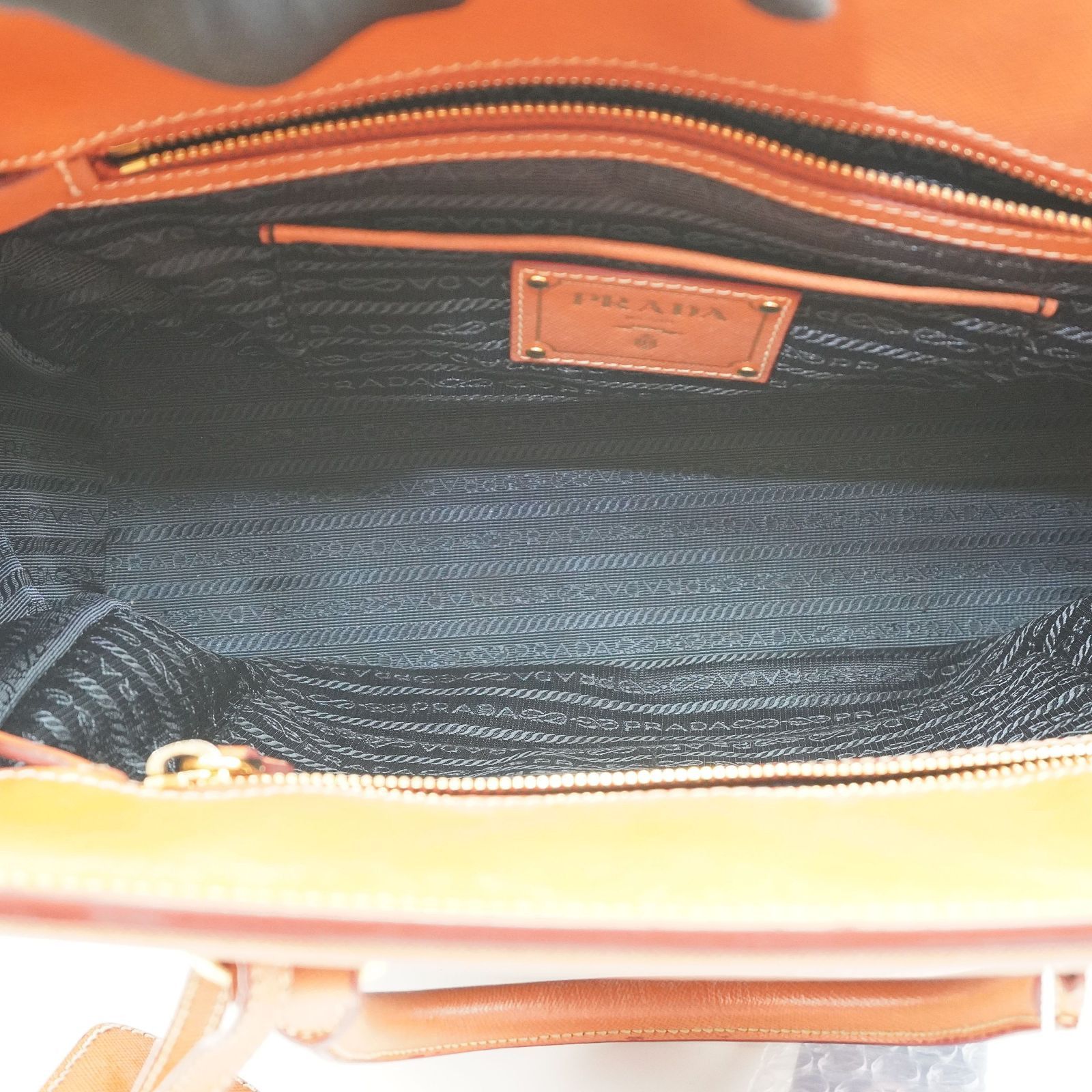 Prada Prada Denim Saffiano Tote Bag ONE SIZE Size ONE SIZE - 10 Thumbnail