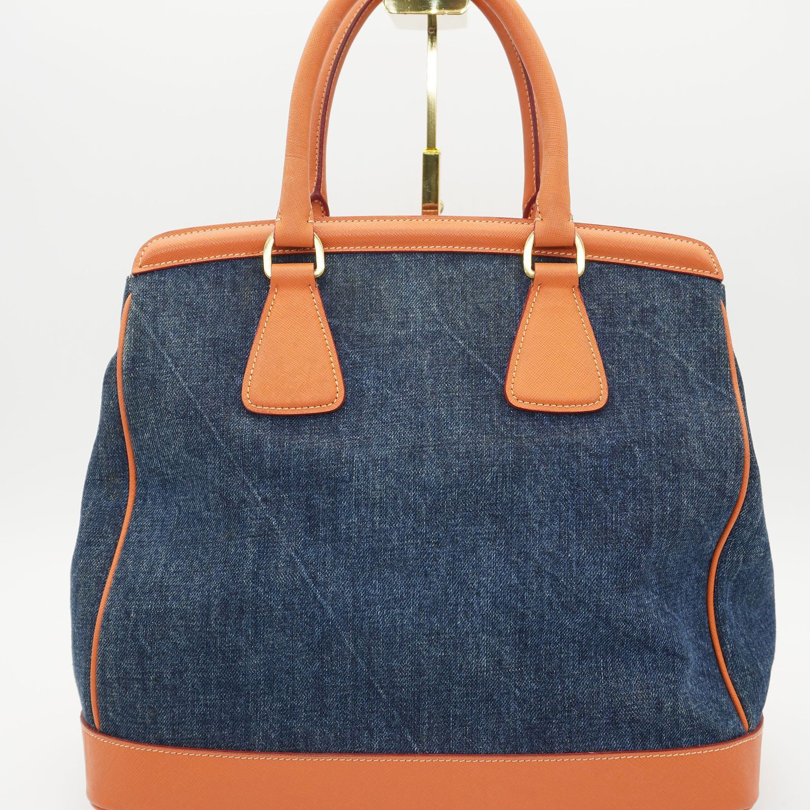 Prada Prada Denim Saffiano Tote Bag ONE SIZE Size ONE SIZE - 3 Thumbnail