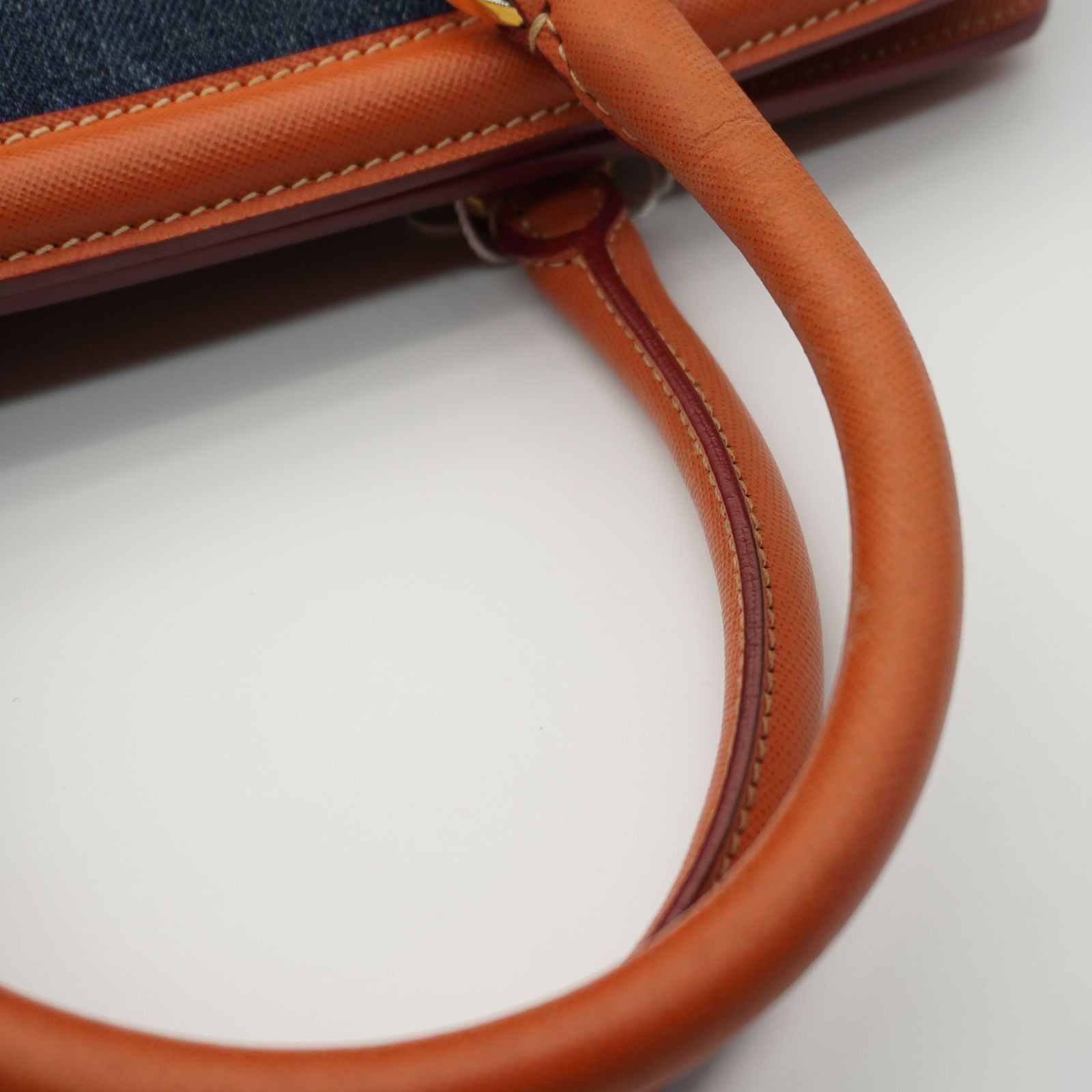 Prada Prada Denim Saffiano Tote Bag ONE SIZE Size ONE SIZE - 19 Thumbnail