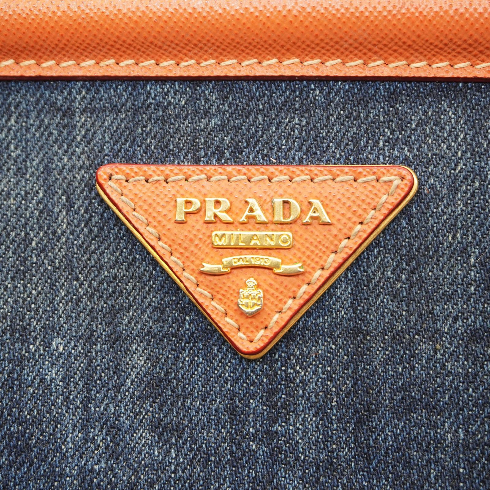 Prada Prada Denim Saffiano Tote Bag ONE SIZE Size ONE SIZE - 8 Thumbnail