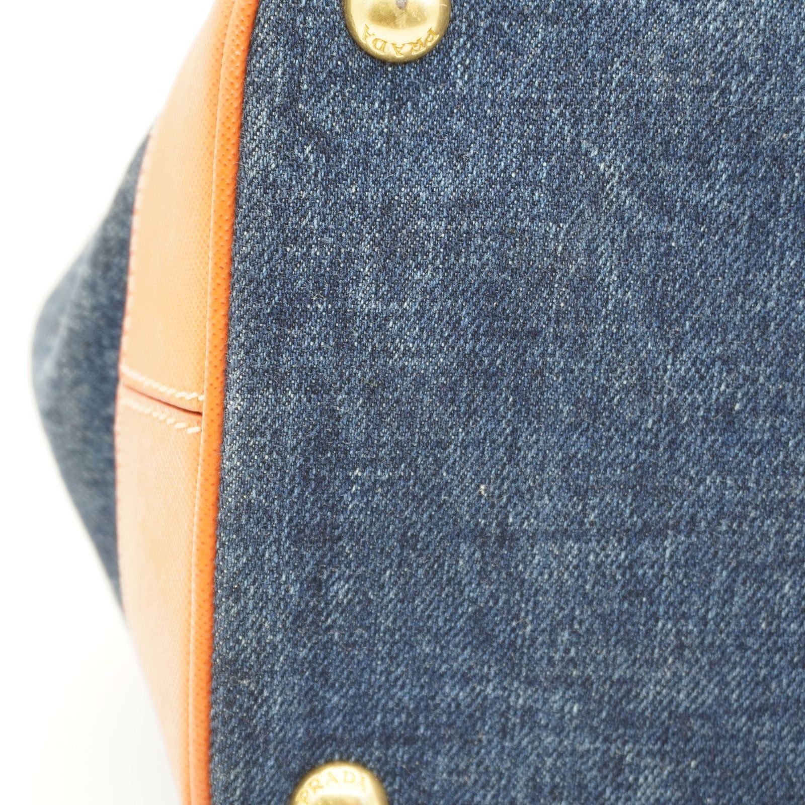 Prada Prada Denim Saffiano Tote Bag ONE SIZE Size ONE SIZE - 14 Thumbnail
