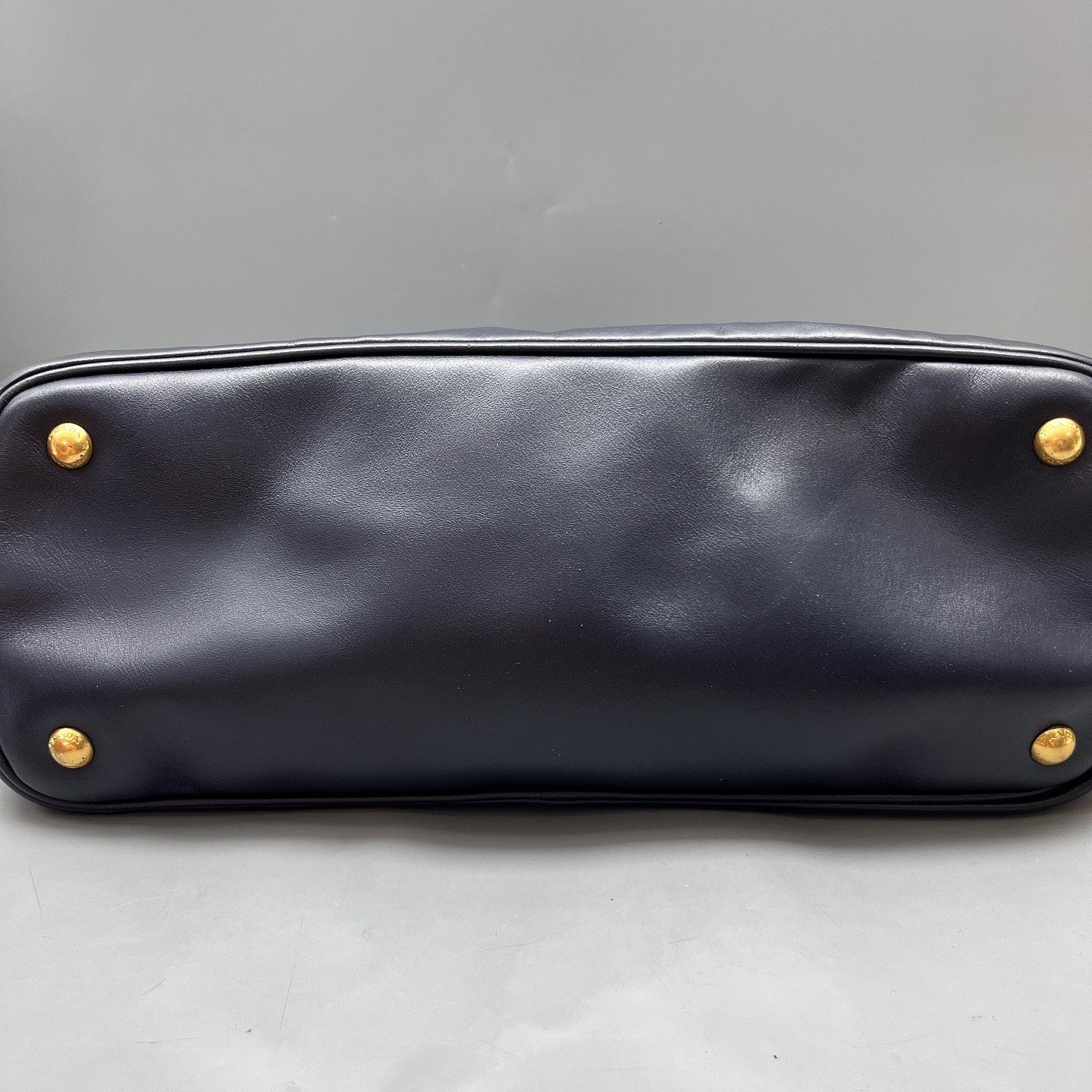 Prada Prada Blue Leather Tote Bag Size ONE SIZE - 4 Thumbnail