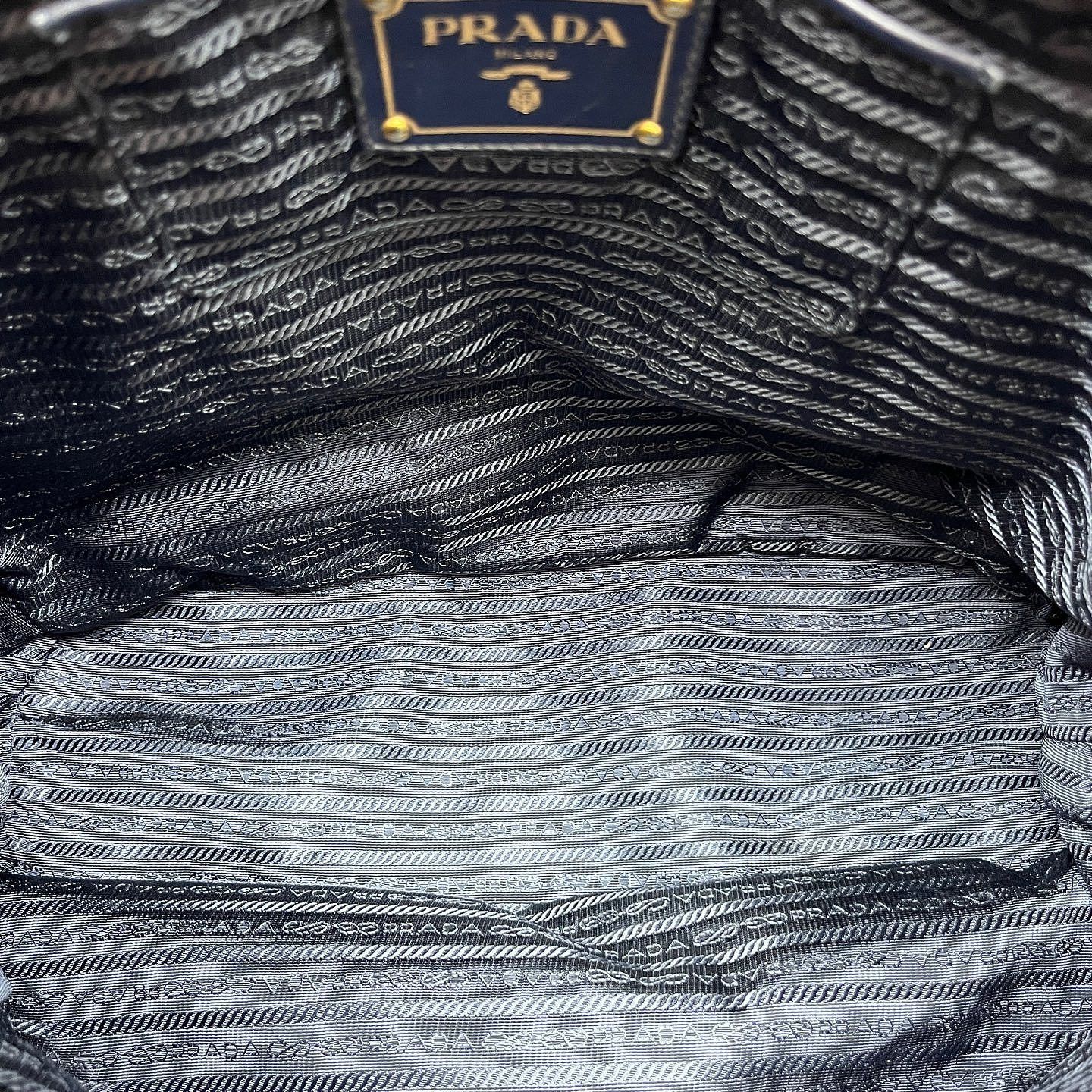Prada Prada Blue Leather Tote Bag Size ONE SIZE - 5 Thumbnail