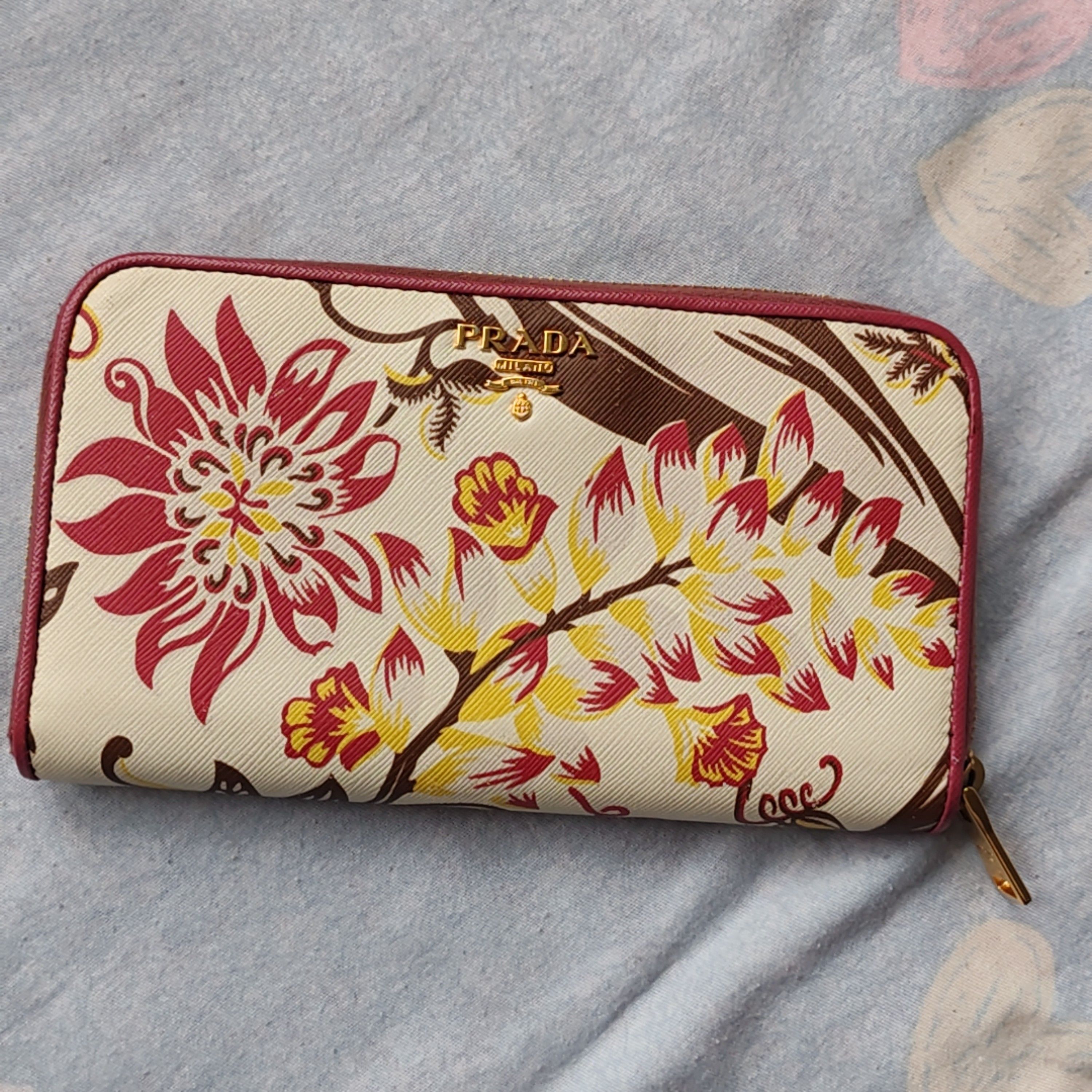 Prada Prada Floral Zip-Around Wallet Size ONE SIZE - 6 Thumbnail