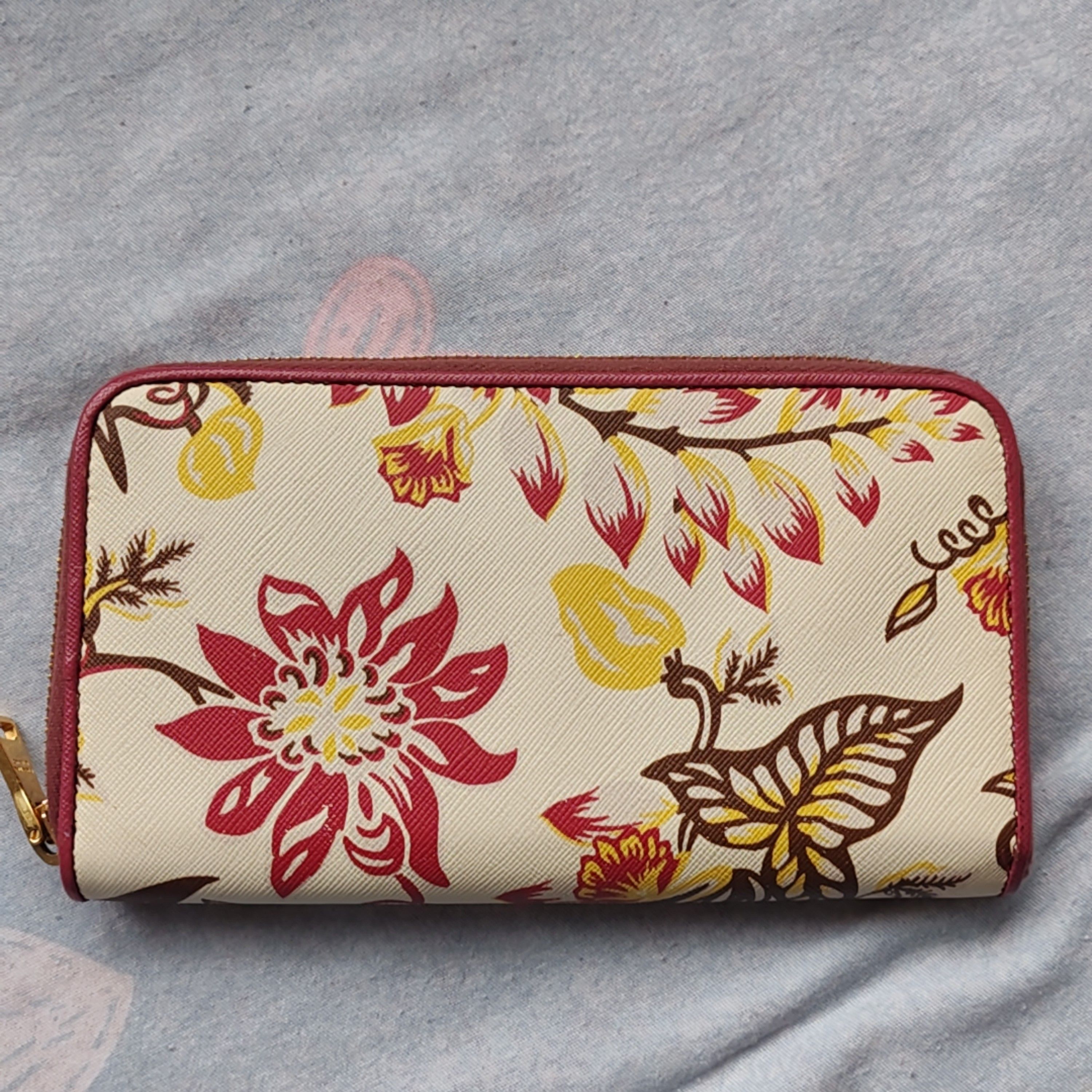 Prada Prada Floral Zip-Around Wallet Size ONE SIZE - 3 Thumbnail