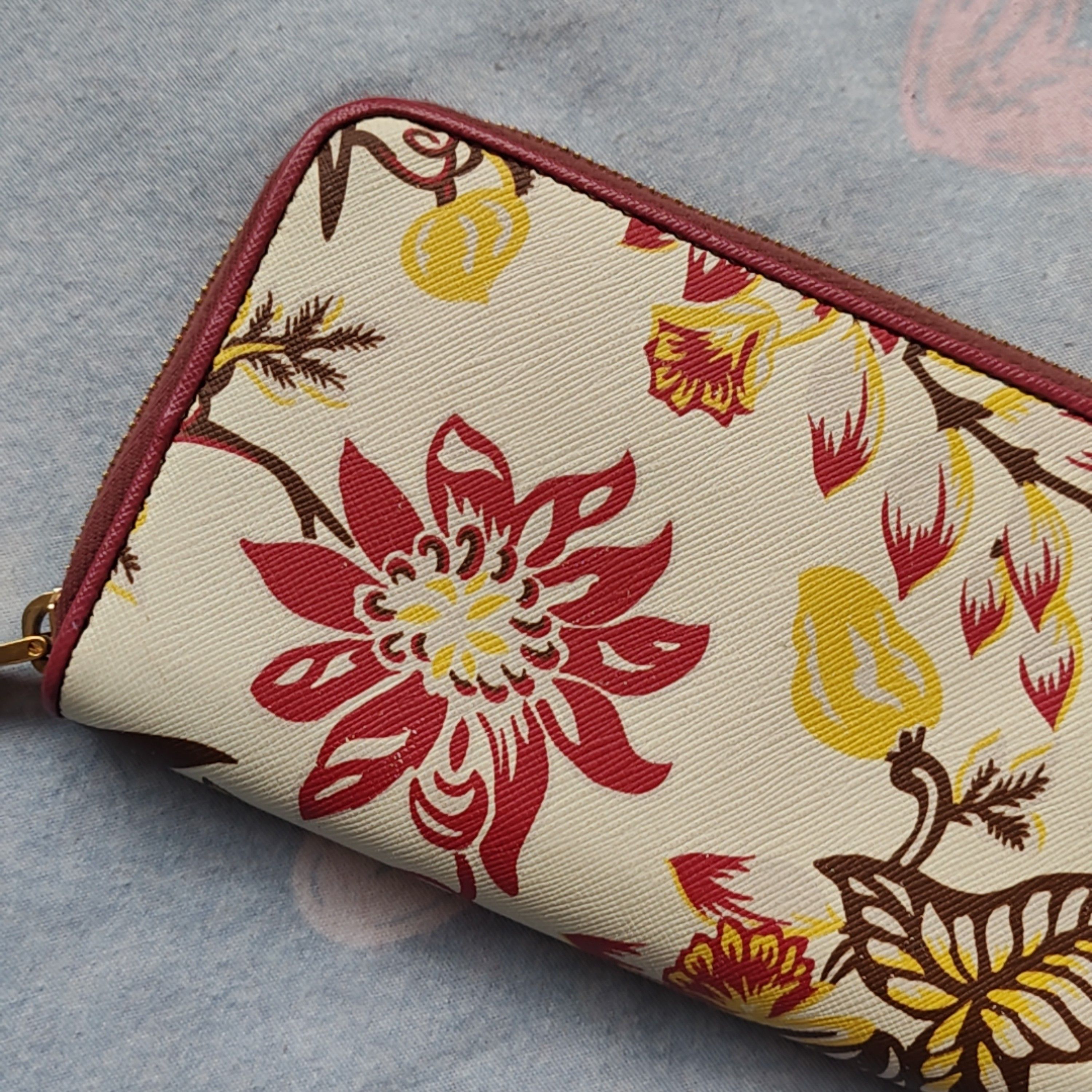 Prada Prada Floral Zip-Around Wallet Size ONE SIZE - 8 Thumbnail