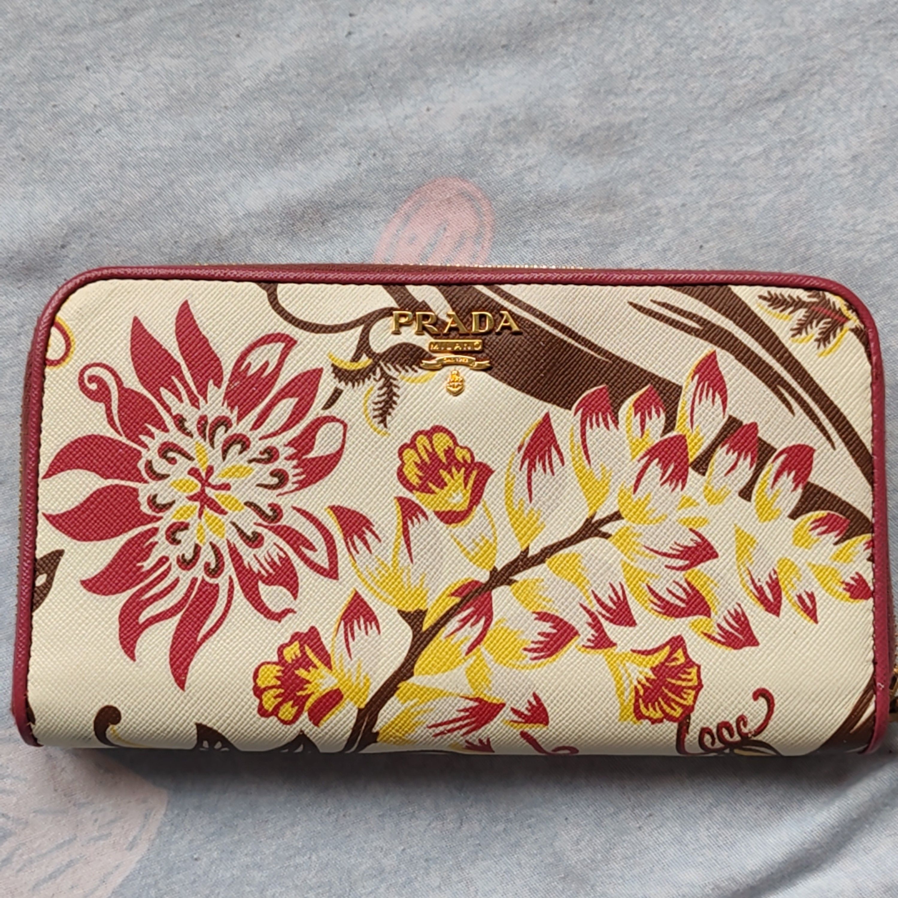 Prada Prada Floral Zip-Around Wallet Size ONE SIZE - 2 Thumbnail