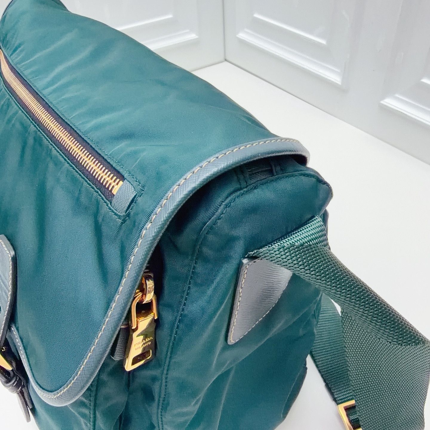Prada Prada Nylon Triangle Logo Crossbody Bag One Size Size ONE SIZE - 13 Thumbnail