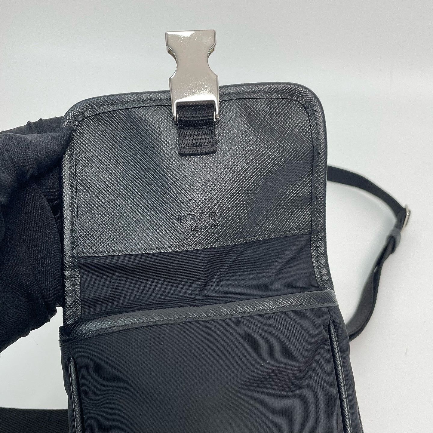 Prada Prada Saffiano Re-Nylon Phone Bag ONE SIZE Size ONE SIZE - 10 Thumbnail