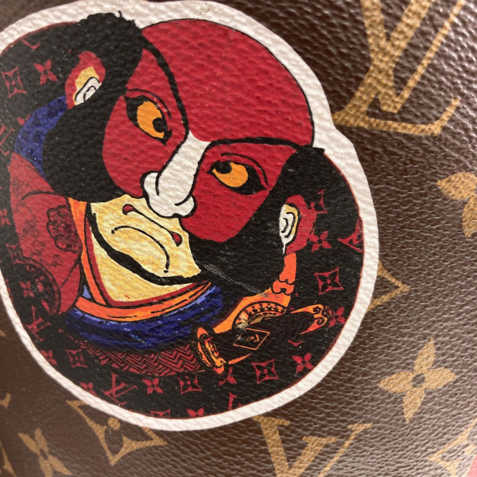 Louis Vuitton Louis Vuitton M43499 Neverfull MM Kansai Yamamoto Collaboration Daruma Kabuki Tote Bag Monogram Canvas Women's Size ONE SIZE - 14 Thumbnail