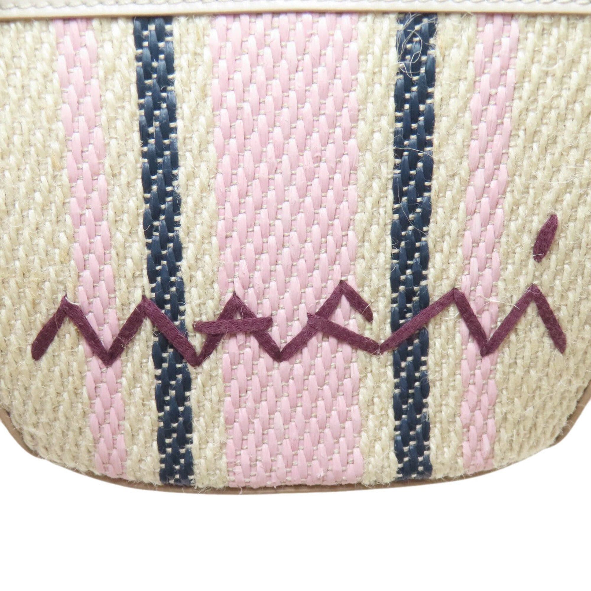 Marni Marni Tropicália 2-Way Handbag, Leather/Cotton, Women's Size ONE SIZE - 8 Thumbnail