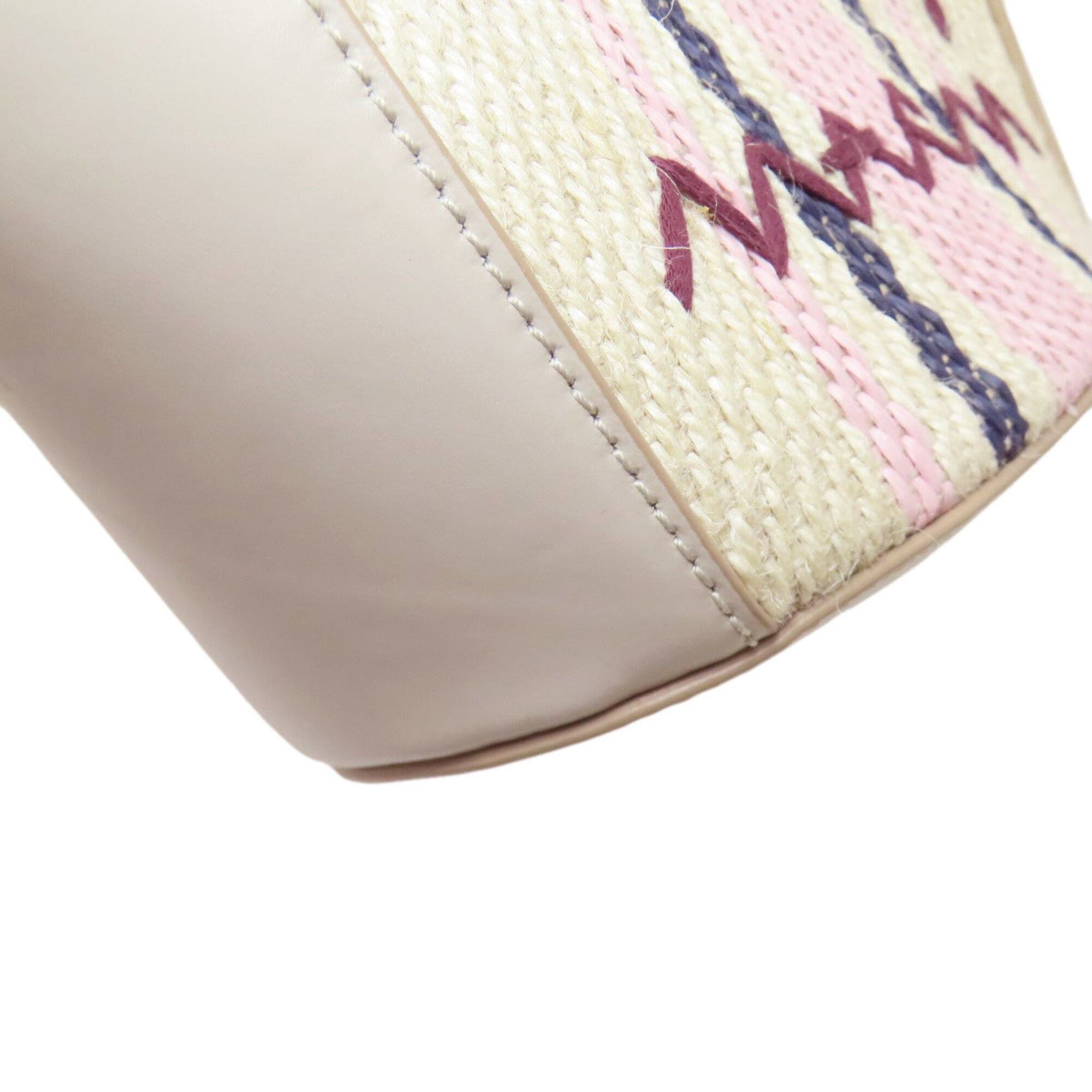 Marni Marni Tropicália 2-Way Handbag, Leather/Cotton, Women's Size ONE SIZE - 15 Thumbnail