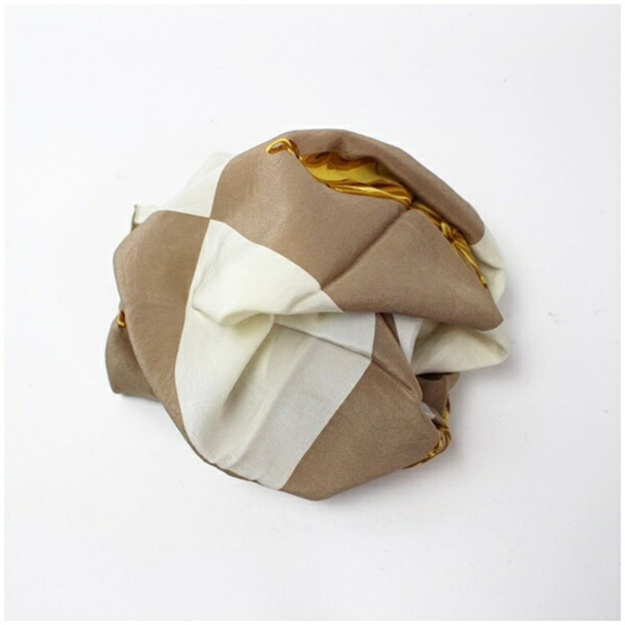 Chanel Chanel Silk Scarf Muffler Beige x Off-White CHANEL Women's Size ONE SIZE - 7 Thumbnail