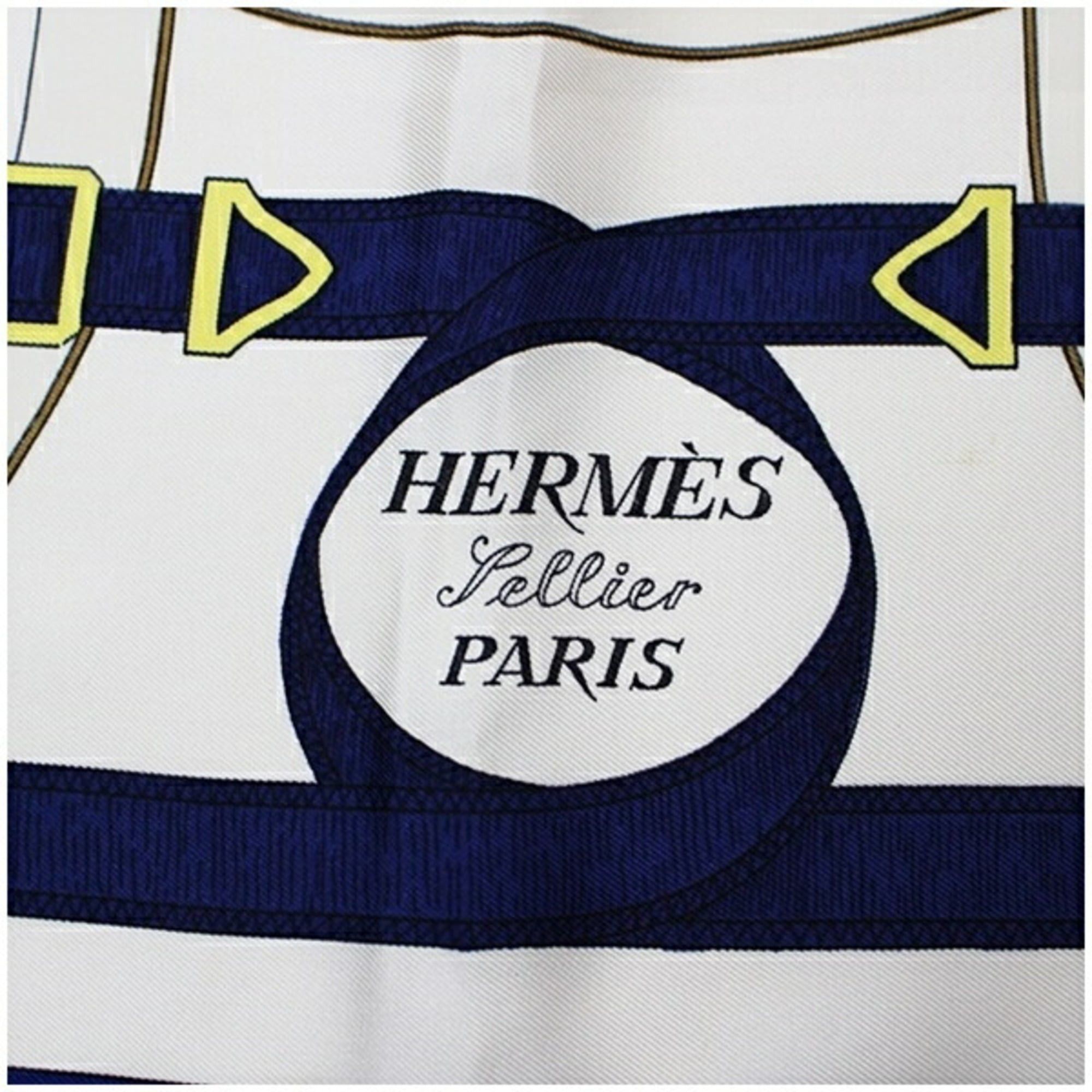 Hermes Hermes Silk Scarf Muffler Carre 90 EPERON D'OR (Golden Spur) HERMES Women's Size ONE SIZE - 6 Thumbnail