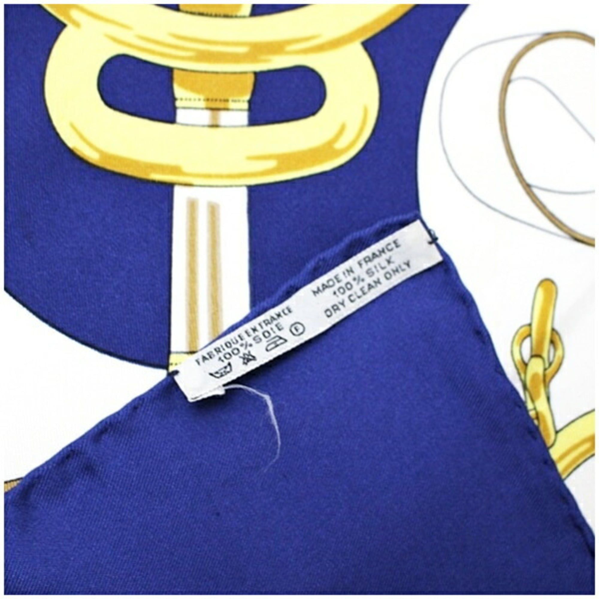 Hermes Hermes Silk Scarf Muffler Carre 90 EPERON D'OR (Golden Spur) HERMES Women's Size ONE SIZE - 5 Thumbnail