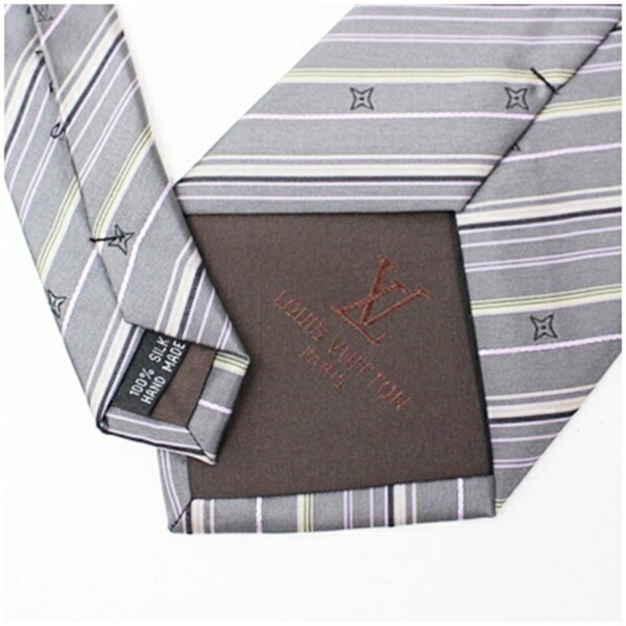 Louis Vuitton Louis Vuitton Silk Tie, Striped, LOUIS VUITTON, Men's Size ONE SIZE - 6 Thumbnail