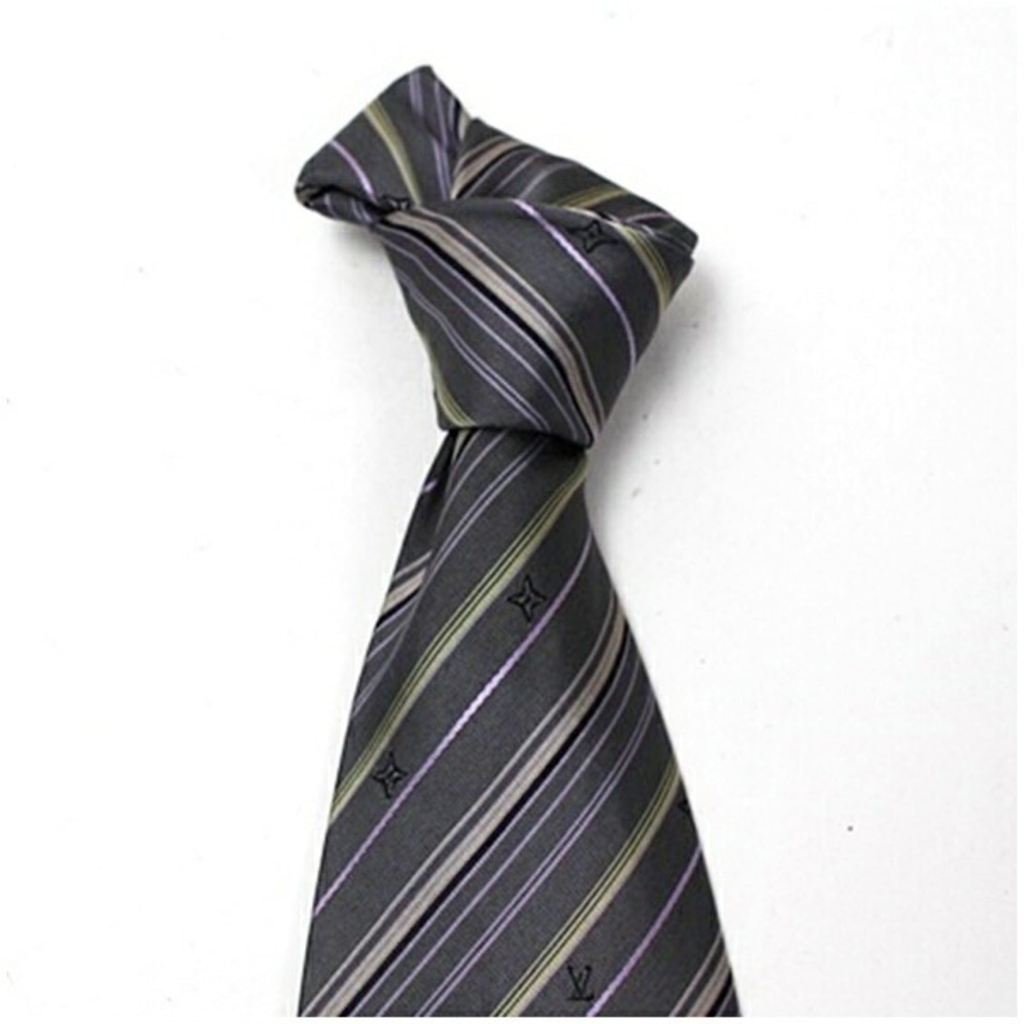 Louis Vuitton Louis Vuitton Silk Tie, Striped, LOUIS VUITTON, Men's Size ONE SIZE - 7 Thumbnail