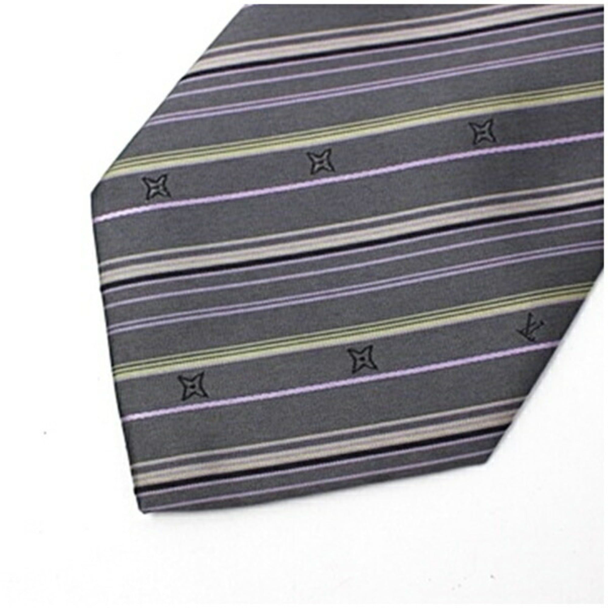 Louis Vuitton Louis Vuitton Silk Tie, Striped, LOUIS VUITTON, Men's Size ONE SIZE - 4 Thumbnail