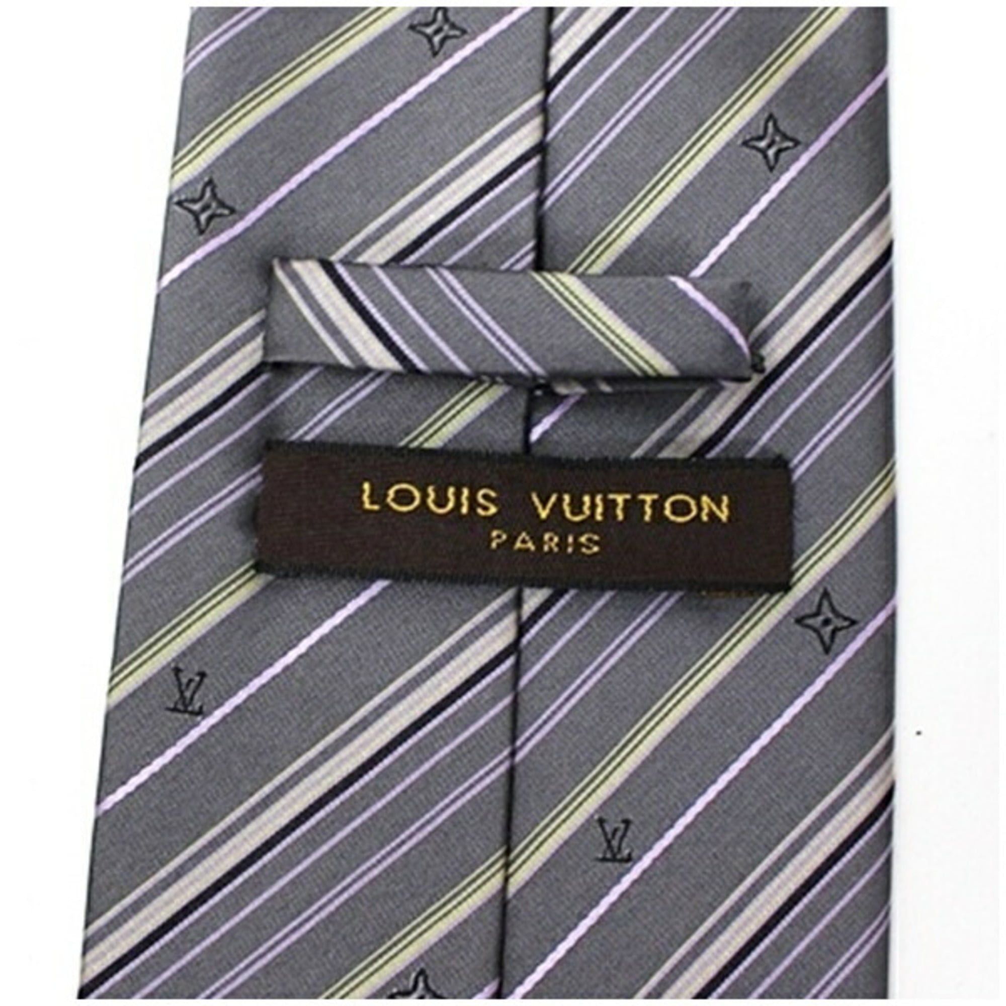 Louis Vuitton Louis Vuitton Silk Tie, Striped, LOUIS VUITTON, Men's Size ONE SIZE - 5 Thumbnail