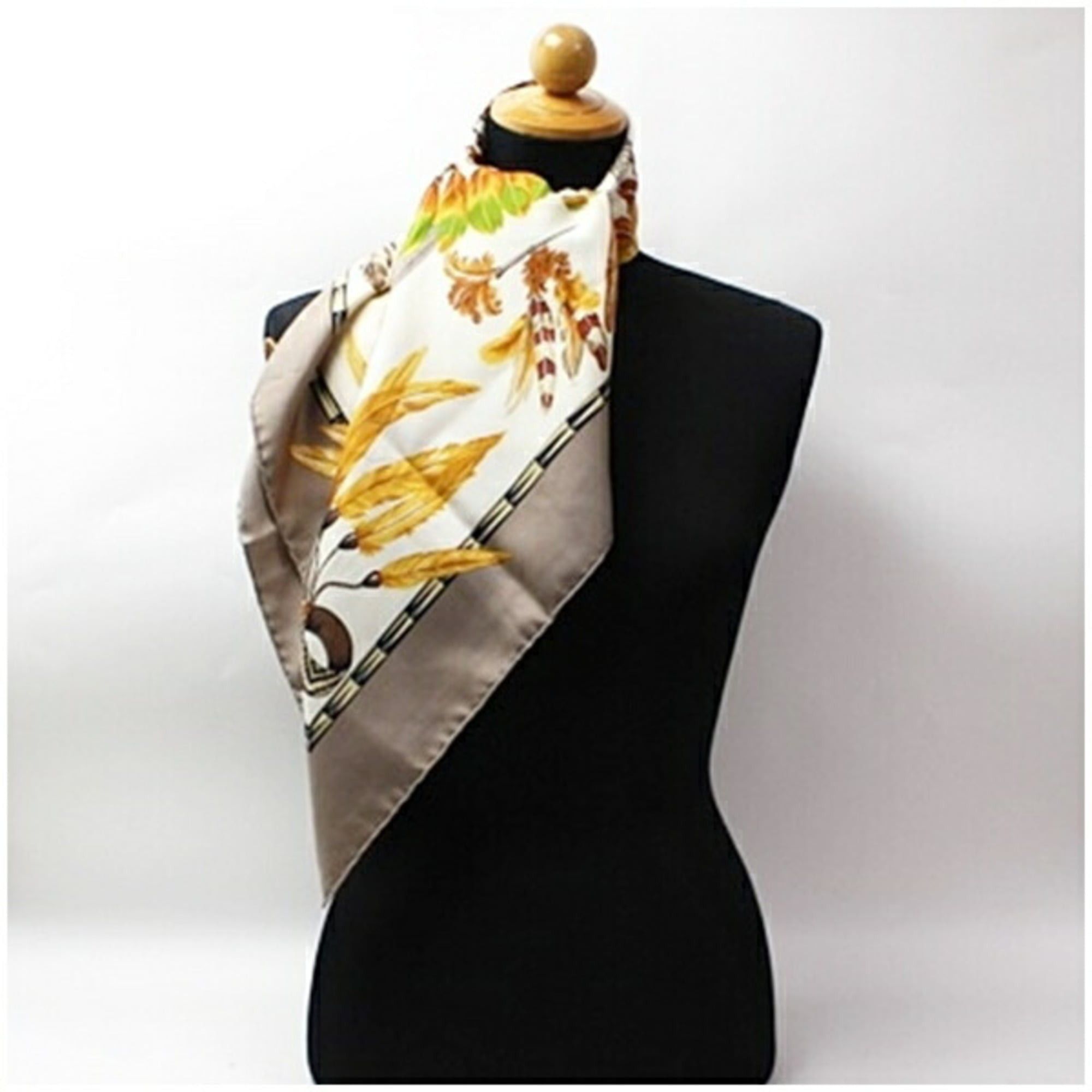 Hermes Hermes Silk Scarf Muffler Carre 90 BRAZIL (Brazil) HERMES Women's Size ONE SIZE - 4 Thumbnail