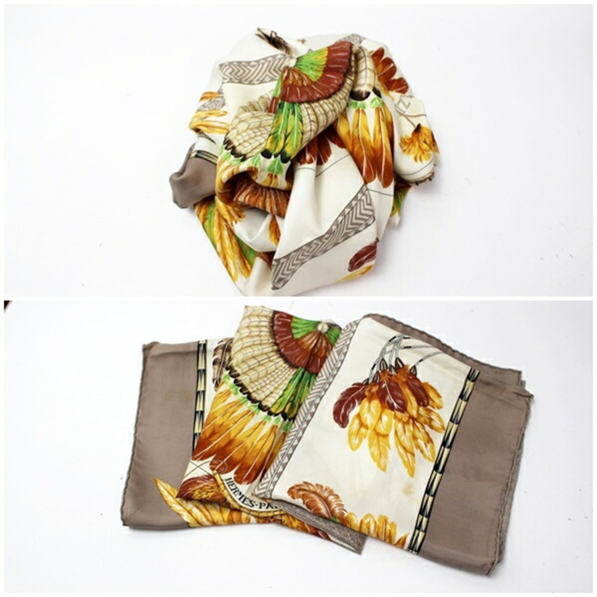 Hermes Hermes Silk Scarf Muffler Carre 90 BRAZIL (Brazil) HERMES Women's Size ONE SIZE - 11 Thumbnail