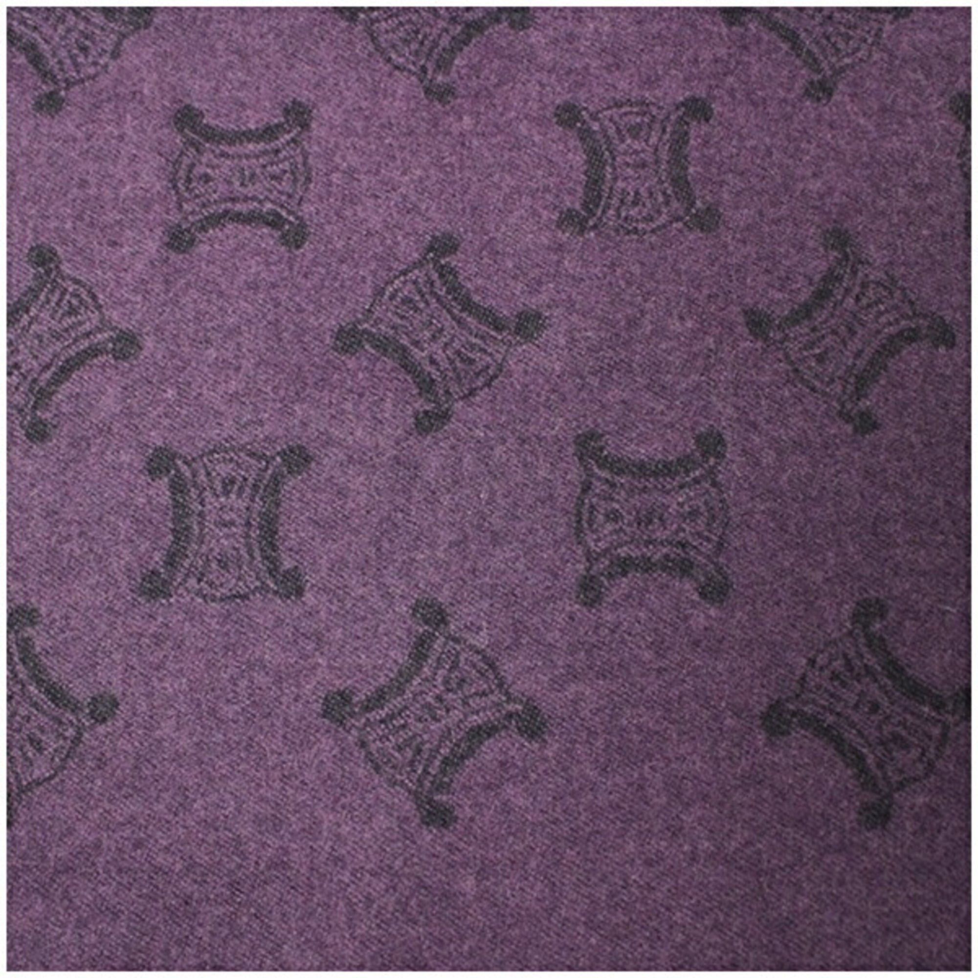 Celine Celine wool scarf, purple and black, 190 x 33 cm, CELINE, women's. Size ONE SIZE - 5 Thumbnail
