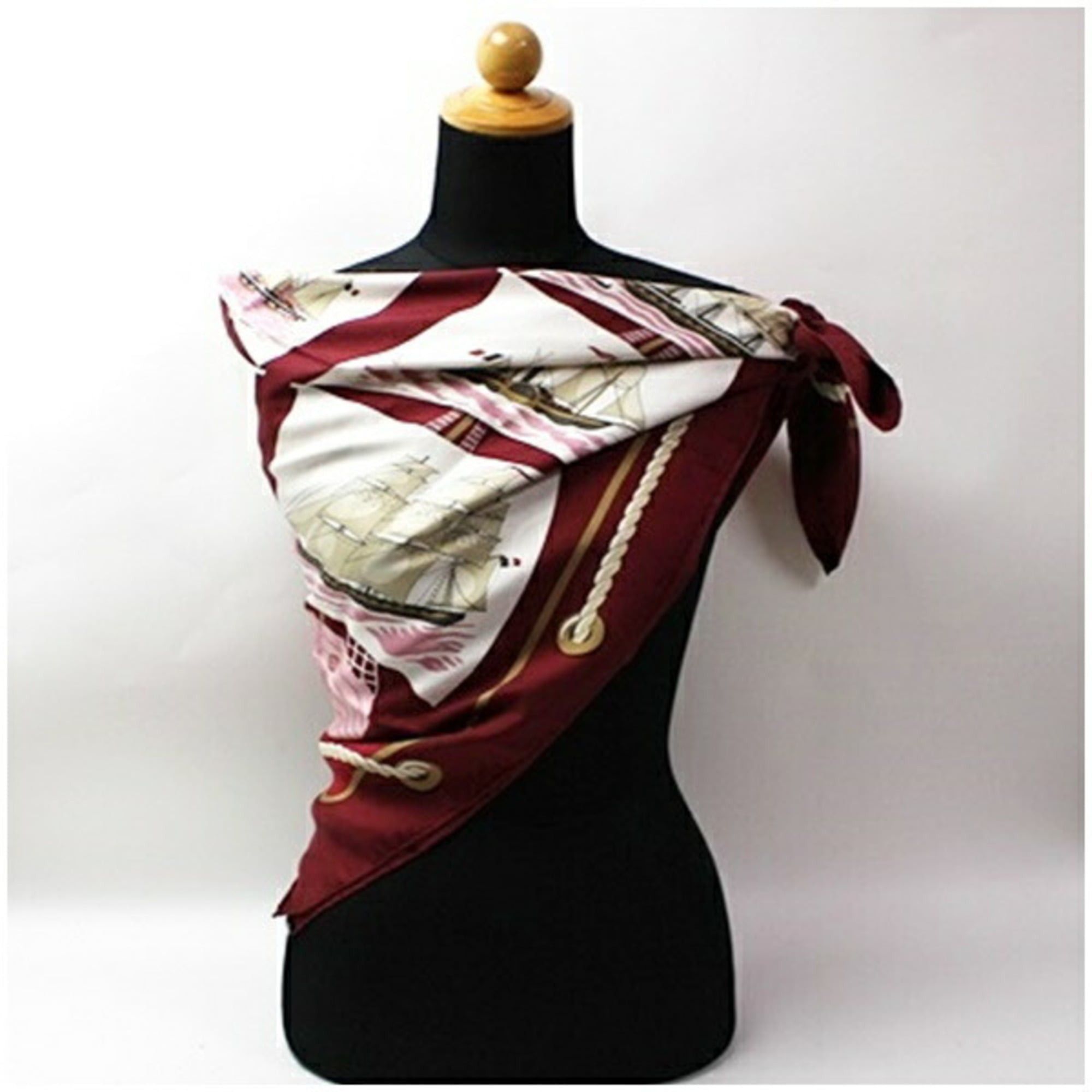 Hermes Hermes Silk Scarf Muffler Carre 90 GRAND LARGUE HERMES Women's Size ONE SIZE - 4 Thumbnail