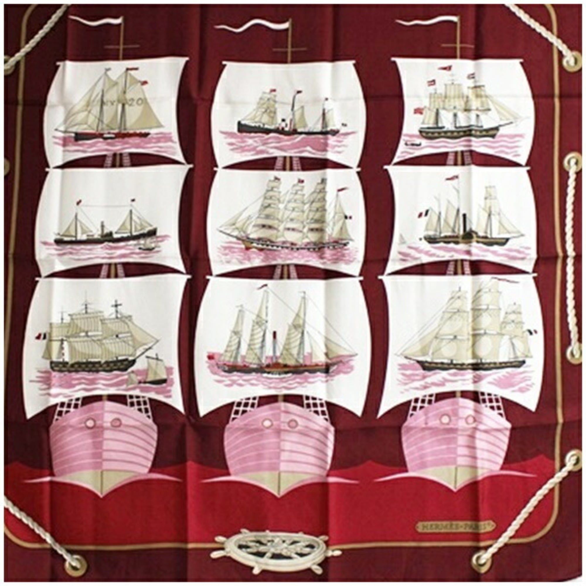 Hermes Hermes Silk Scarf Muffler Carre 90 GRAND LARGUE HERMES Women's Size ONE SIZE - 3 Thumbnail